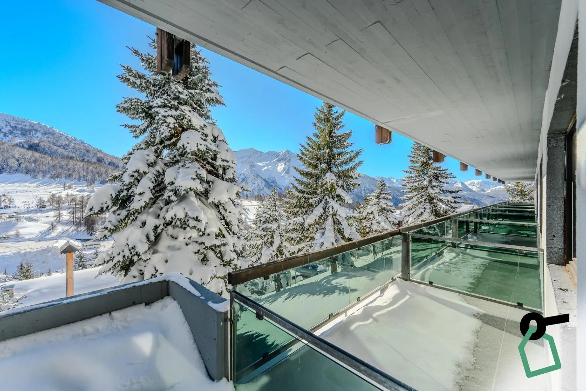 Mountain view in Hotiday Sestriere Ski Run
