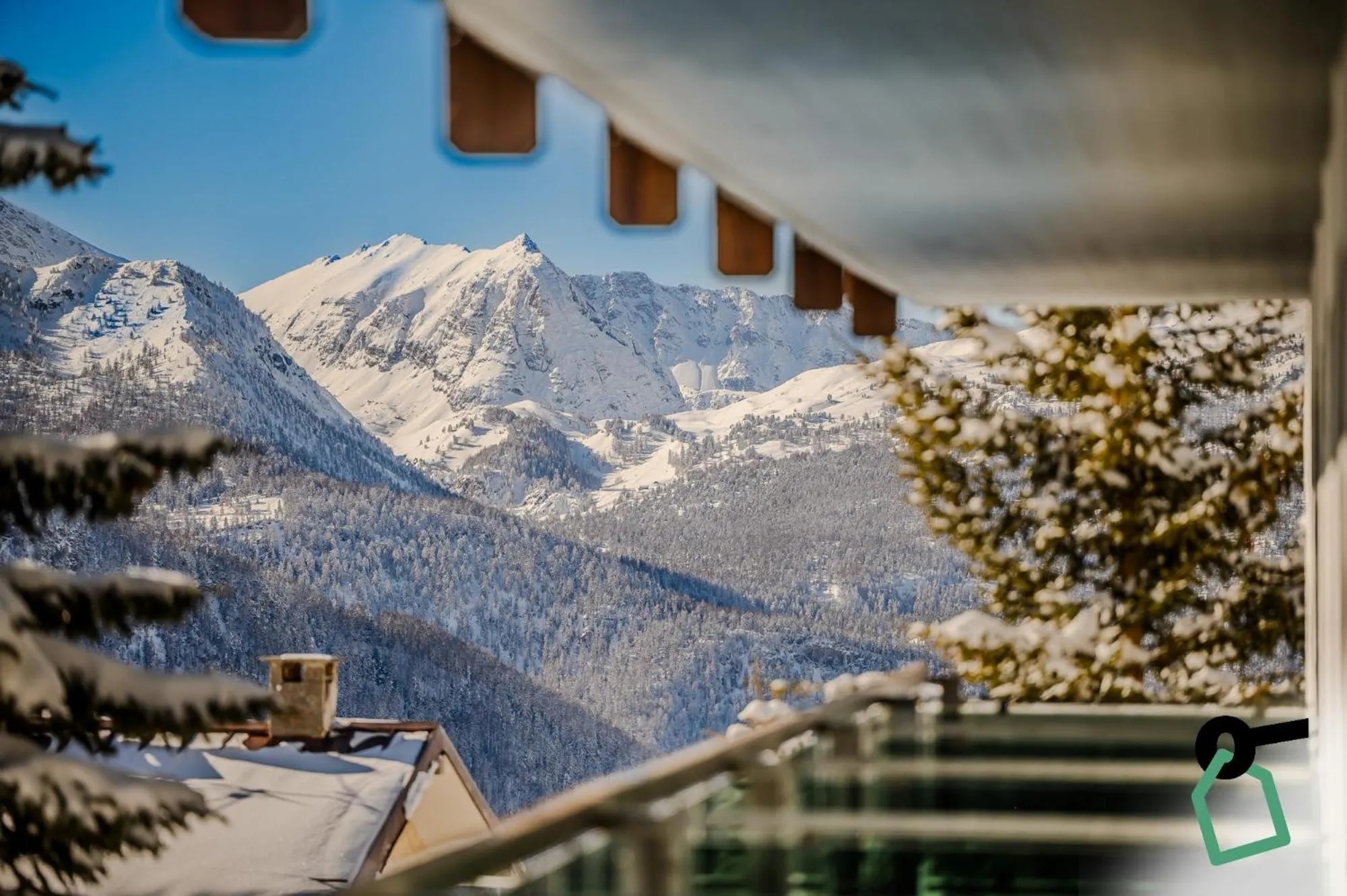 Balcony/Terrace in Hotiday Sestriere Ski Run