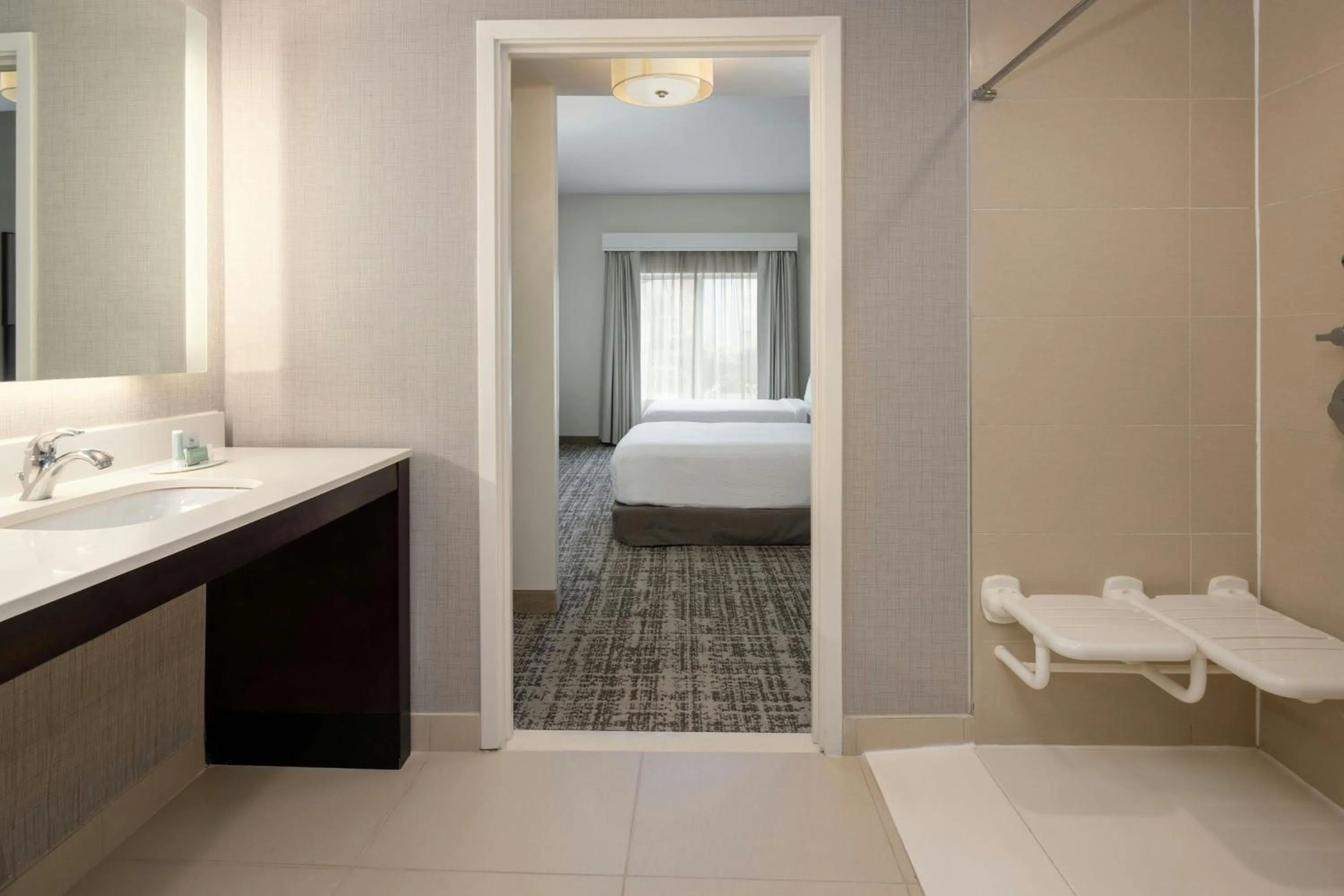 Bathroom, Bed in Residence Inn by Marriott Houston City Place