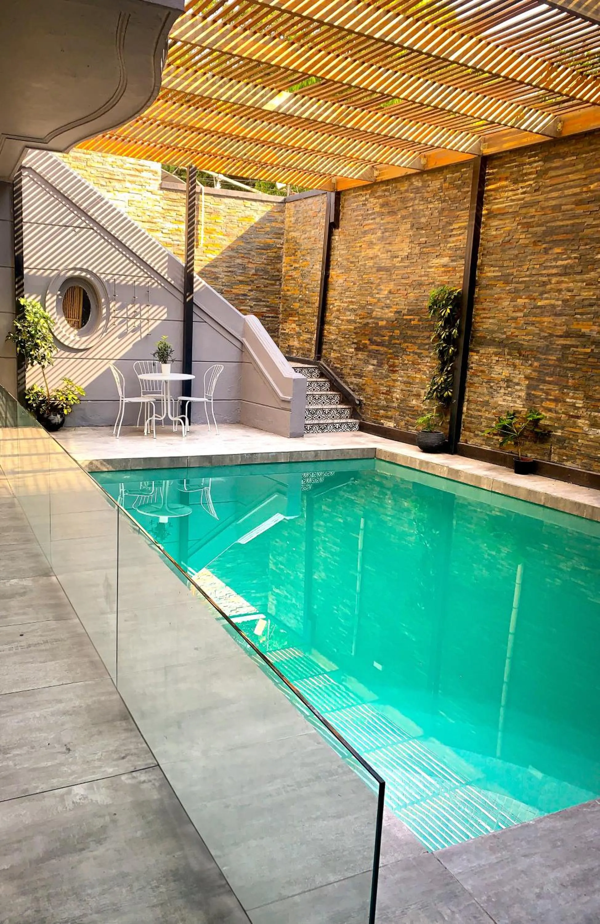 Pool view in Gran Hotel Bellavista