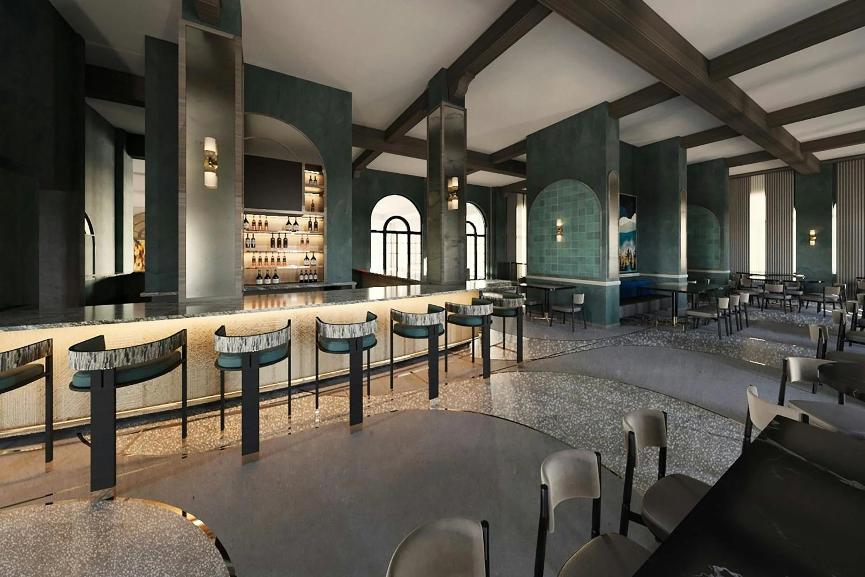 Lounge or bar in GULFSTREAM HOTEL, Lake Worth Beach, a Tribute Portfolio Hotel