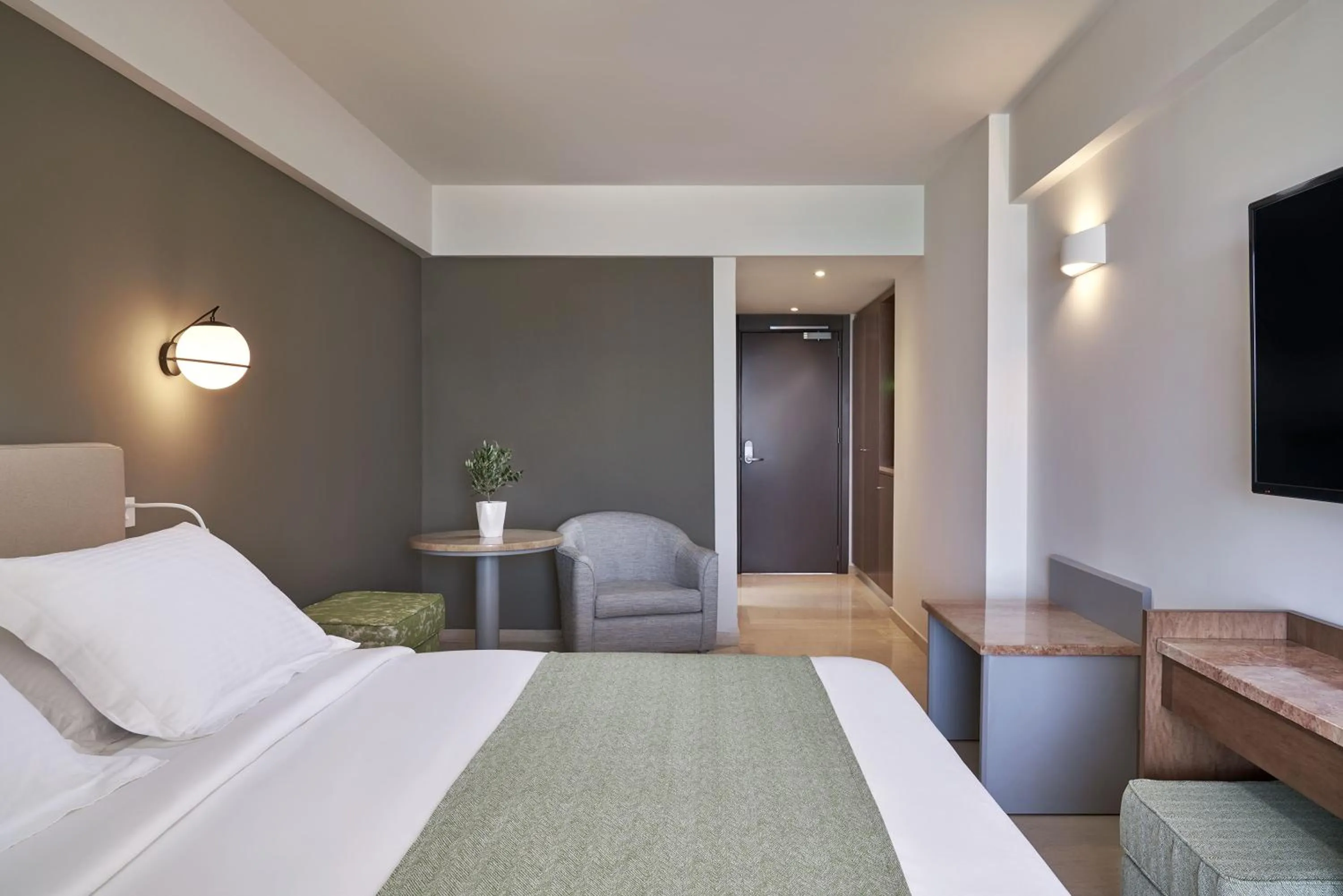 Bedroom, Bed in AKS Porto Heli Hotel