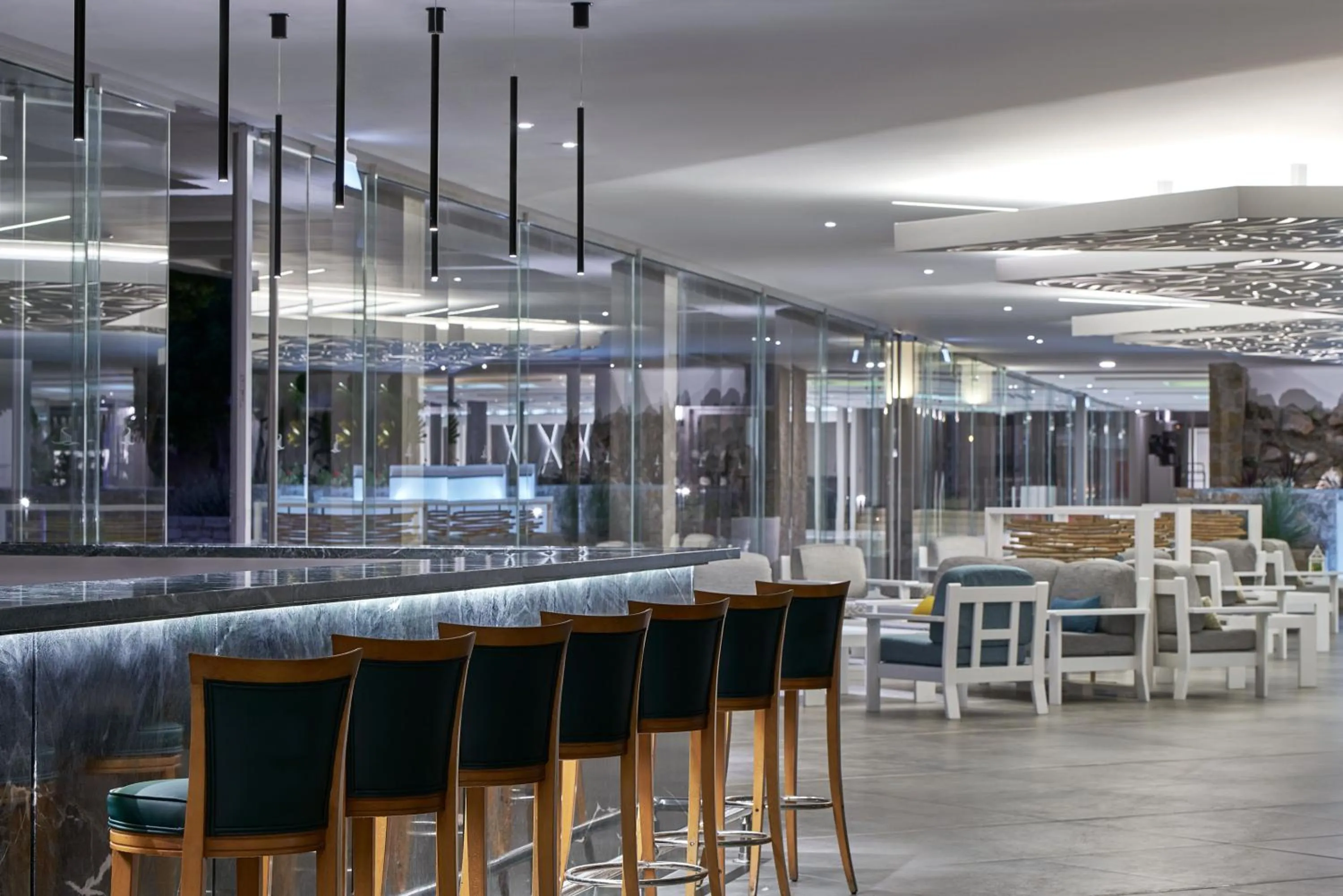 Lounge or bar in AKS Porto Heli Hotel