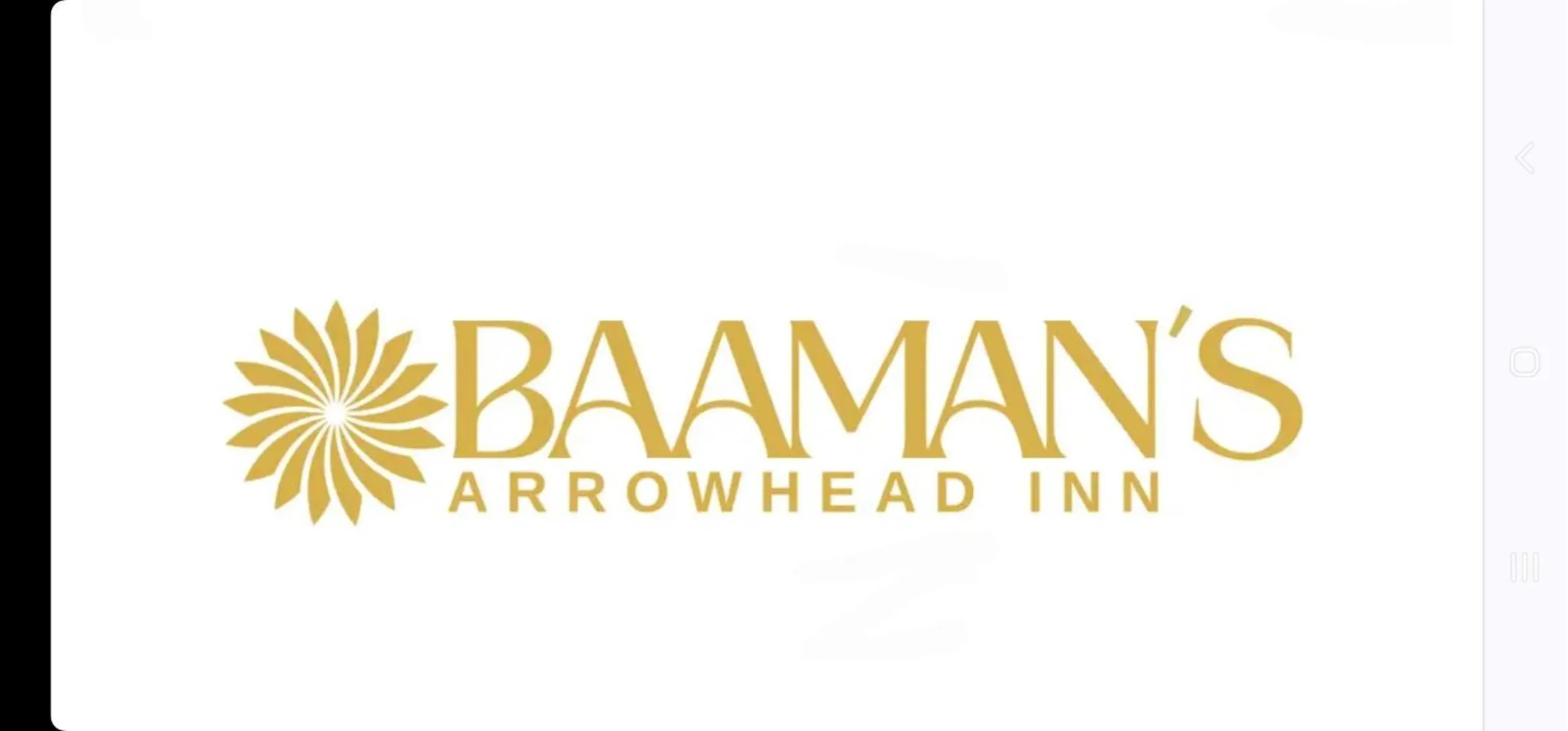Logo/Certificate/Sign in Arrowhead Inn by Baaman's
