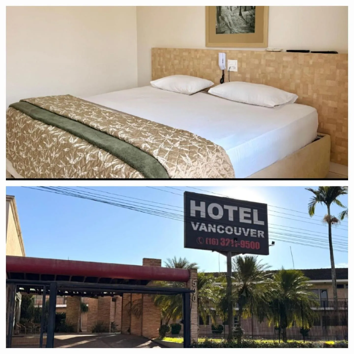 Bed in Vancouver Hotel