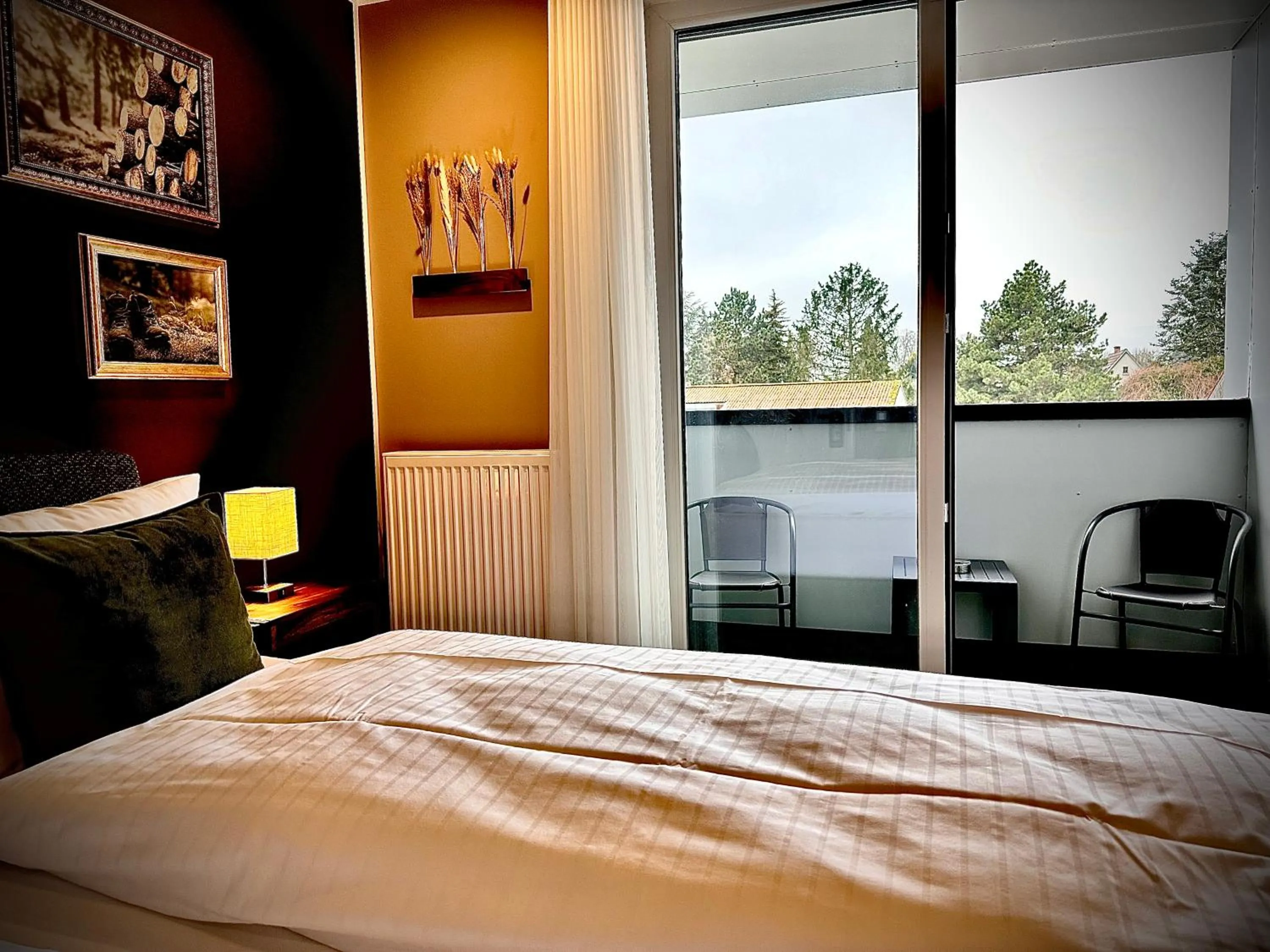 View (from property/room), Bed in Privathotel Riesenbeck