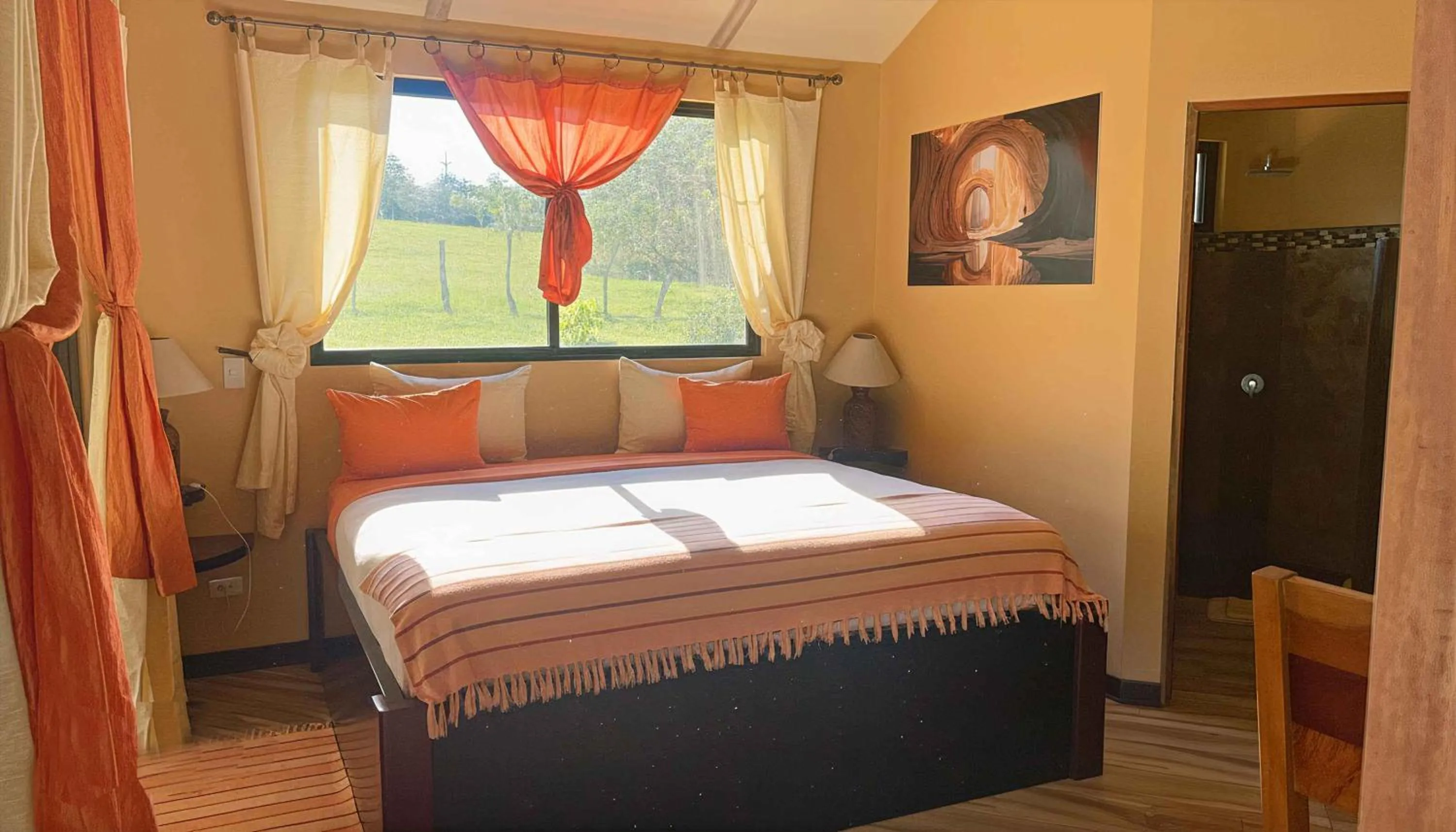 Bed in Mei Tai Cacao Lodge