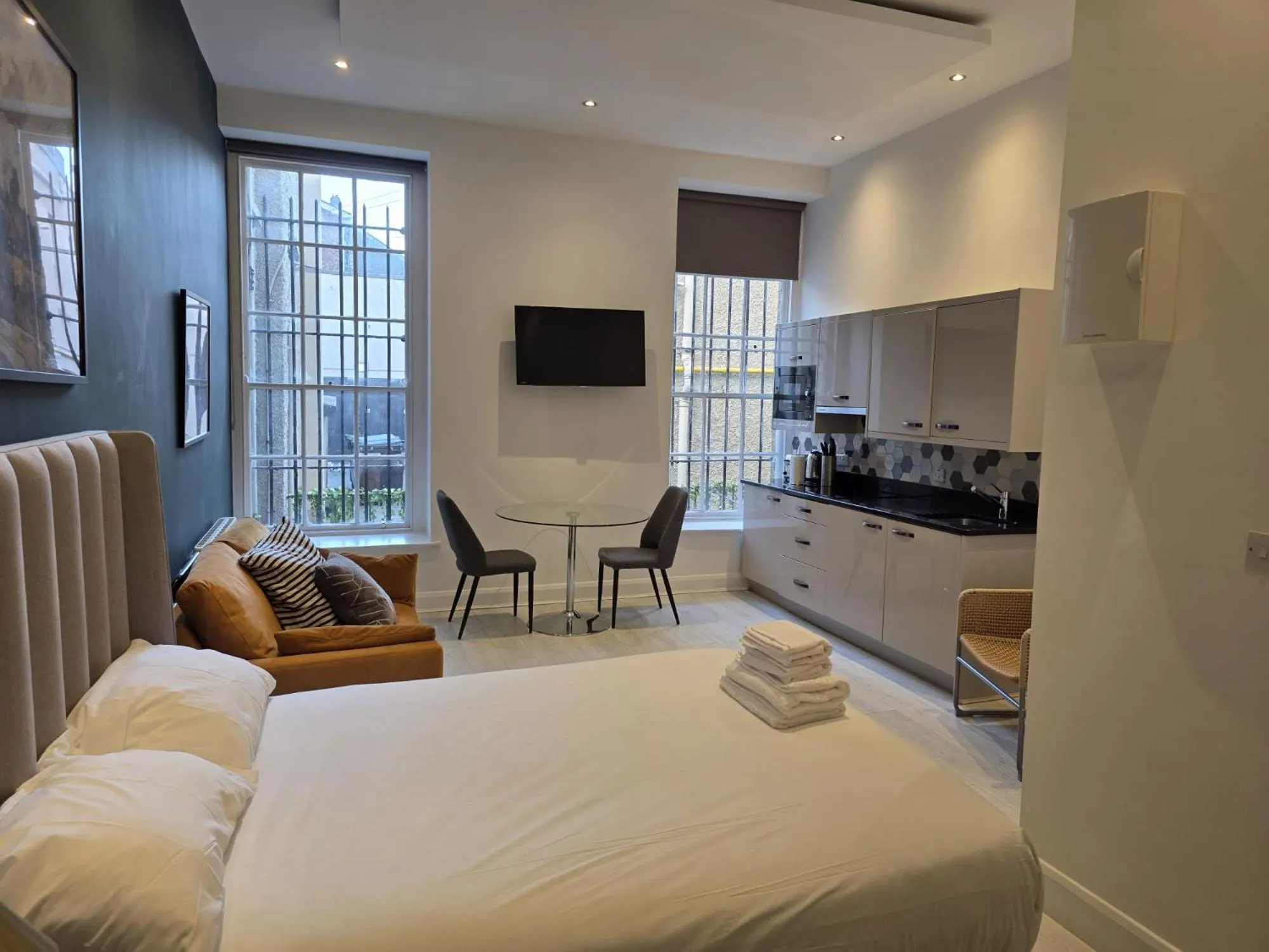 Bed in Dublin Central Suites