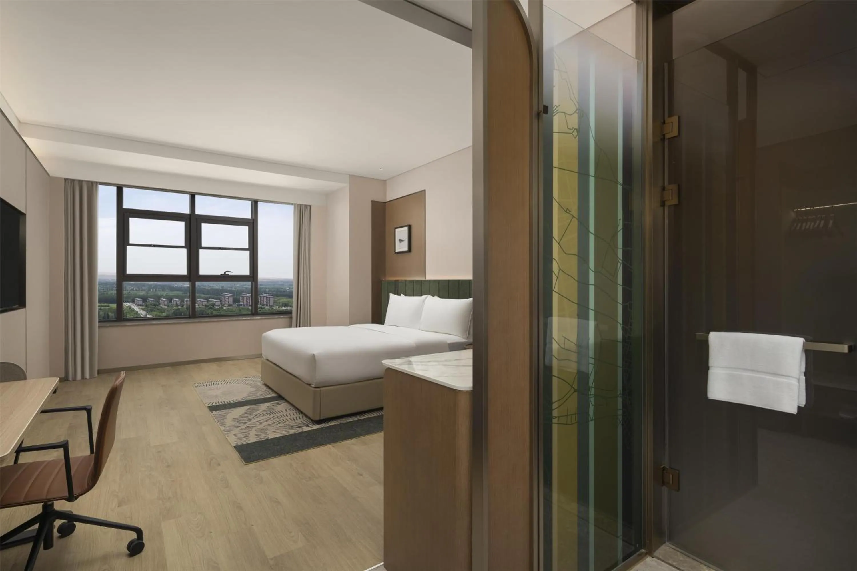 Bed in Hilton Garden Inn Zhongwei Shapotou