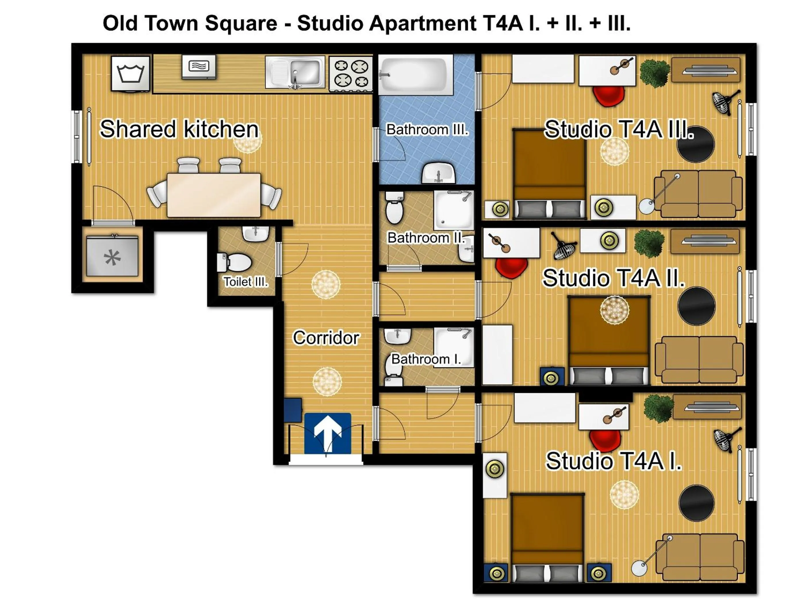 Floor plan in Old Town - Templova Apartments