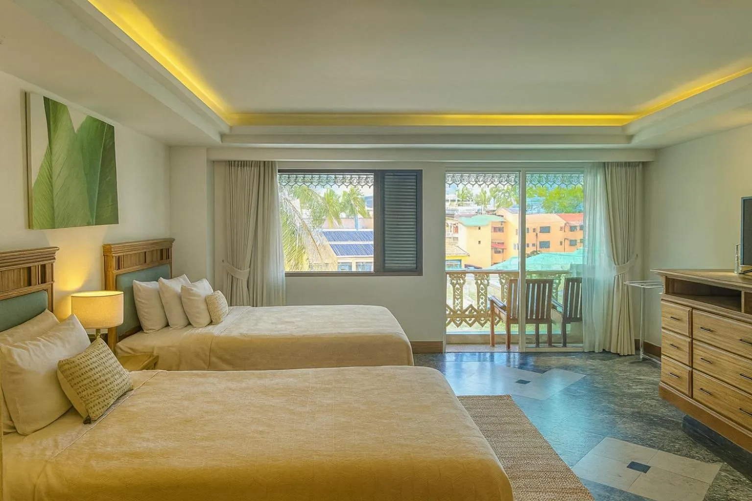 Bed in The Taksim Royal Beach Hotel