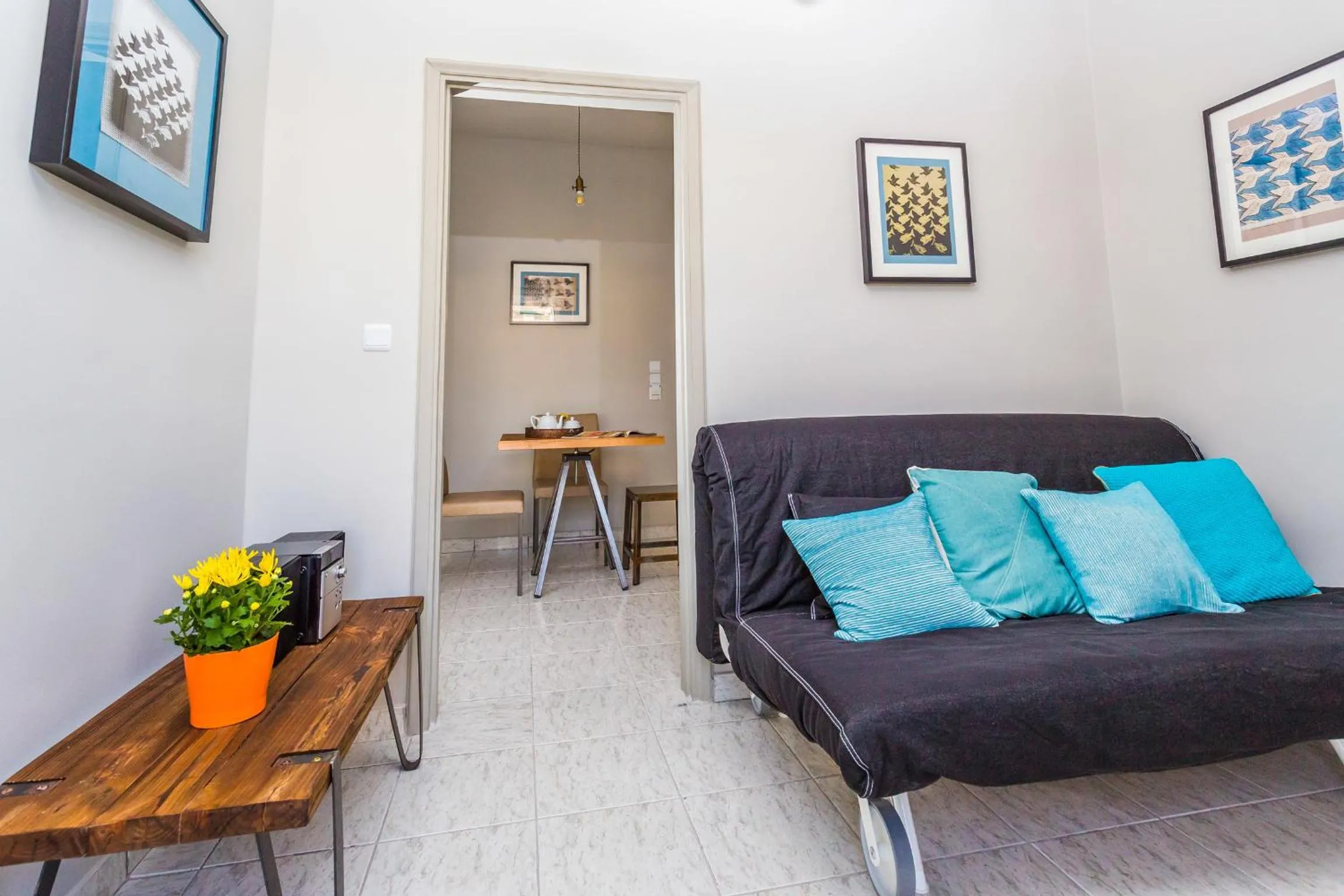 Living room in Aris Athens Suites