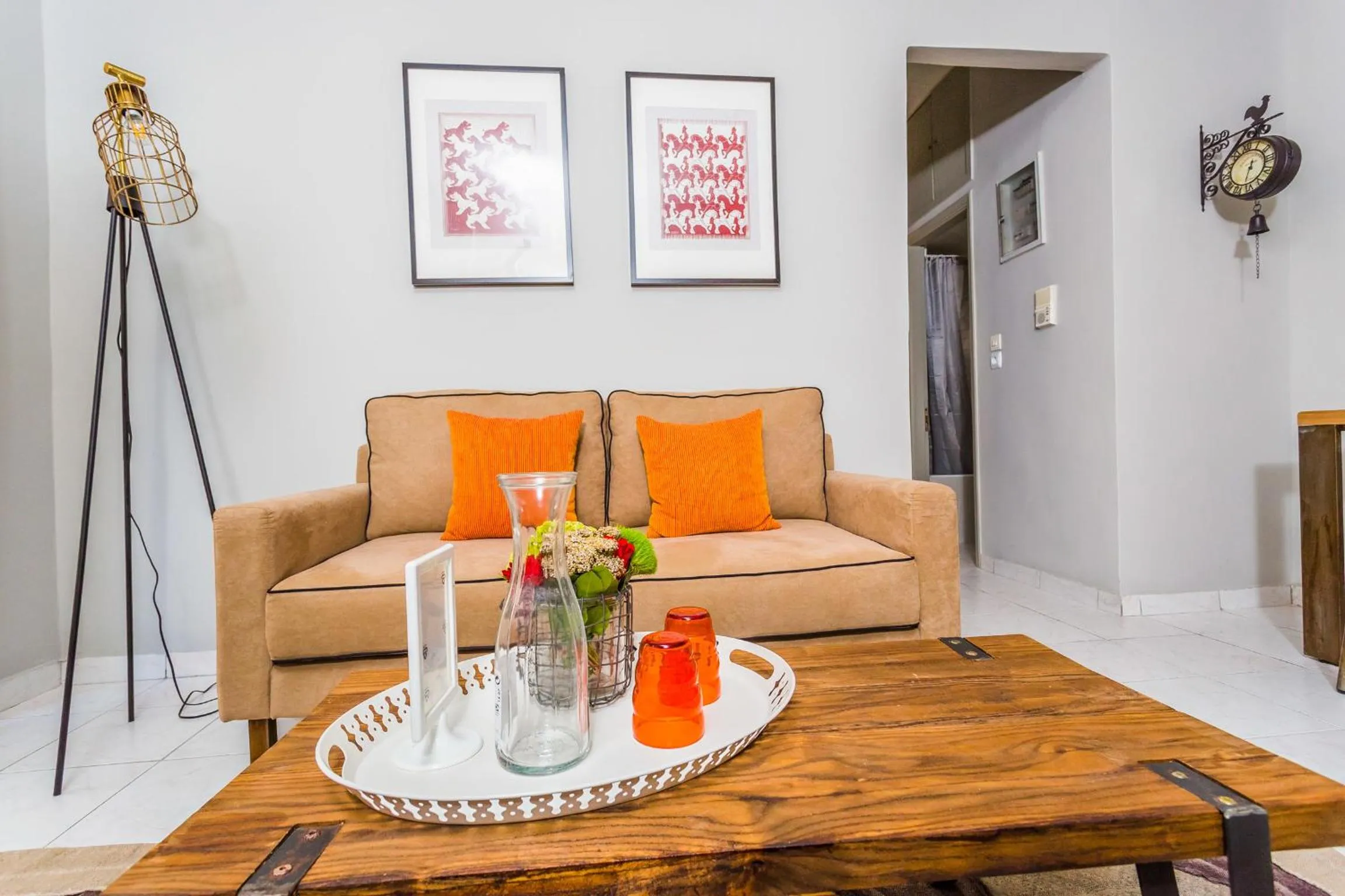 Living room in Aris Athens Suites