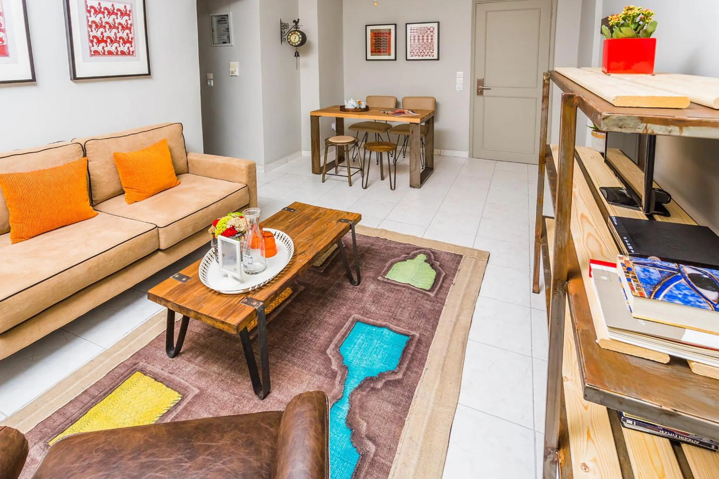 Living room in Aris Athens Suites