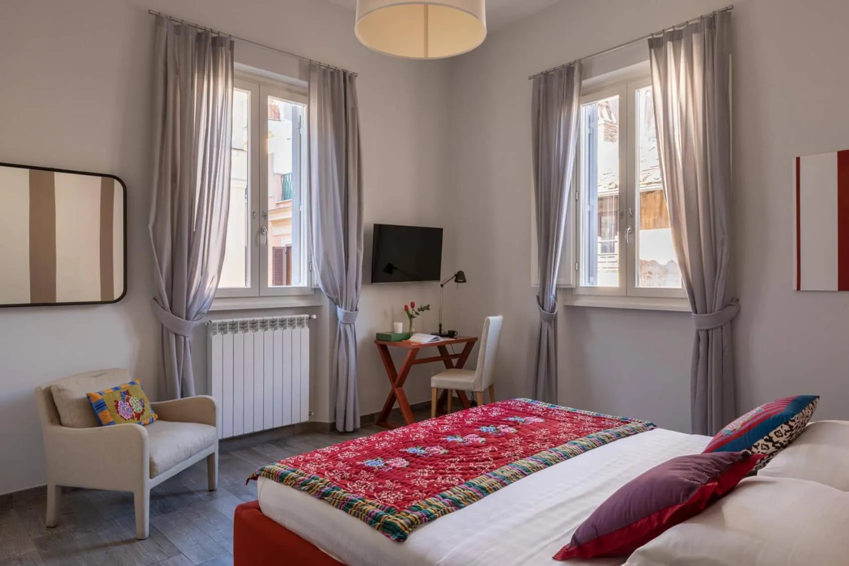 Bedroom, Bed in Now Apartments, ApartHotel in the heart of Rome