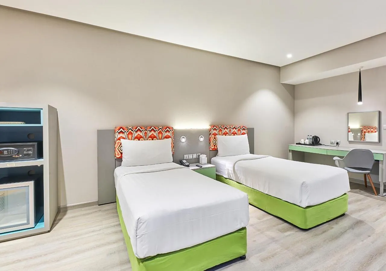Bed in Ibis Styles Dubai Jumeira