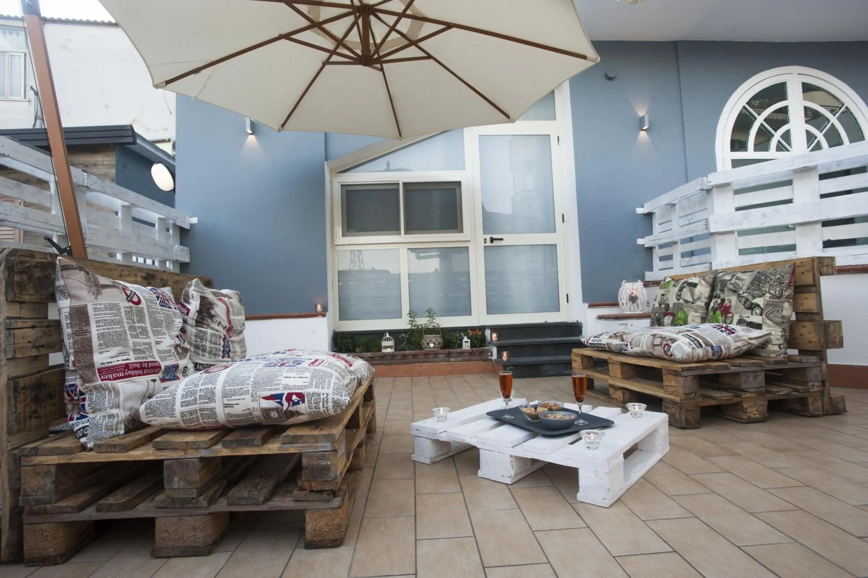 Patio in City Pompei Accommodations