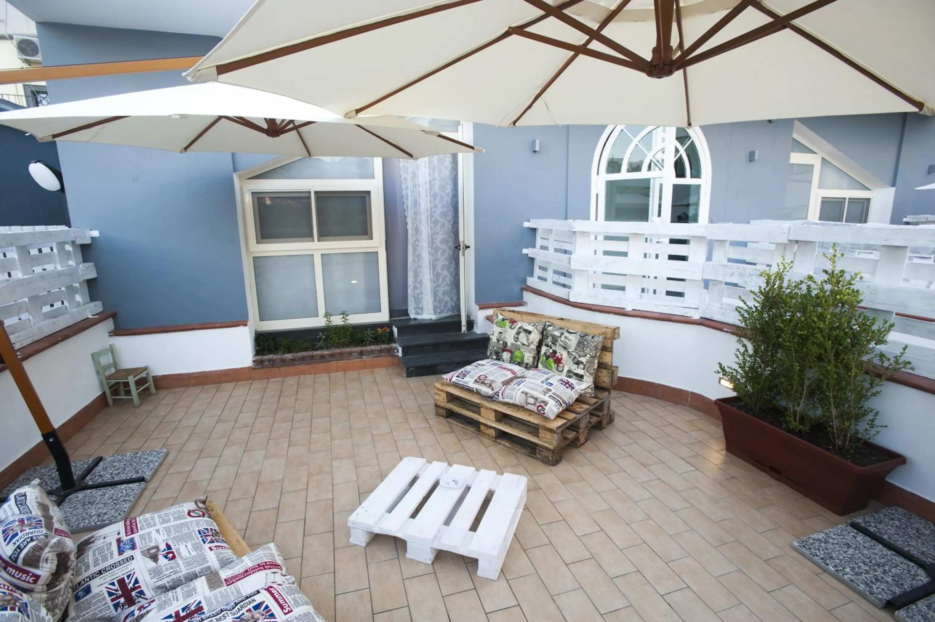 Patio in City Pompei Accommodations