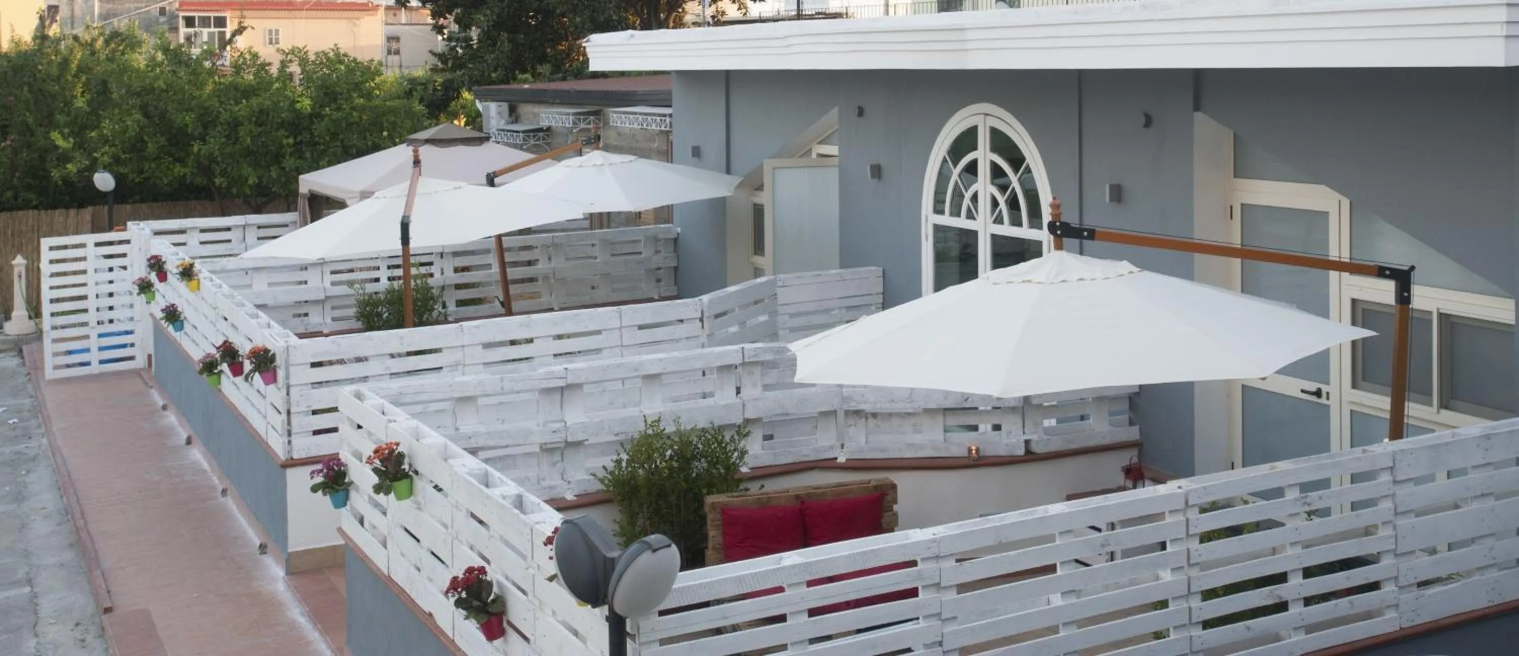 Patio in City Pompei Accommodations