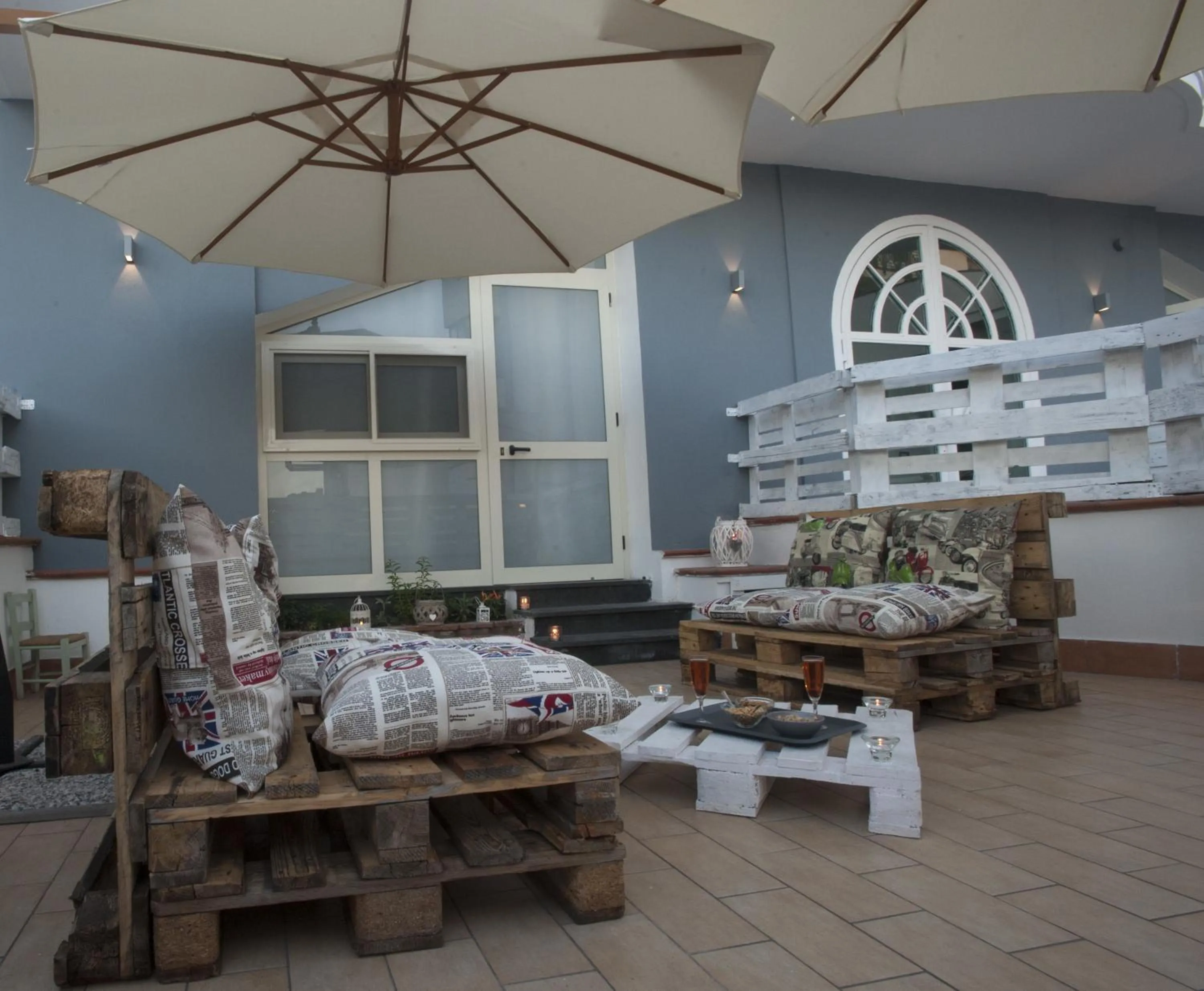 Patio in City Pompei Accommodations