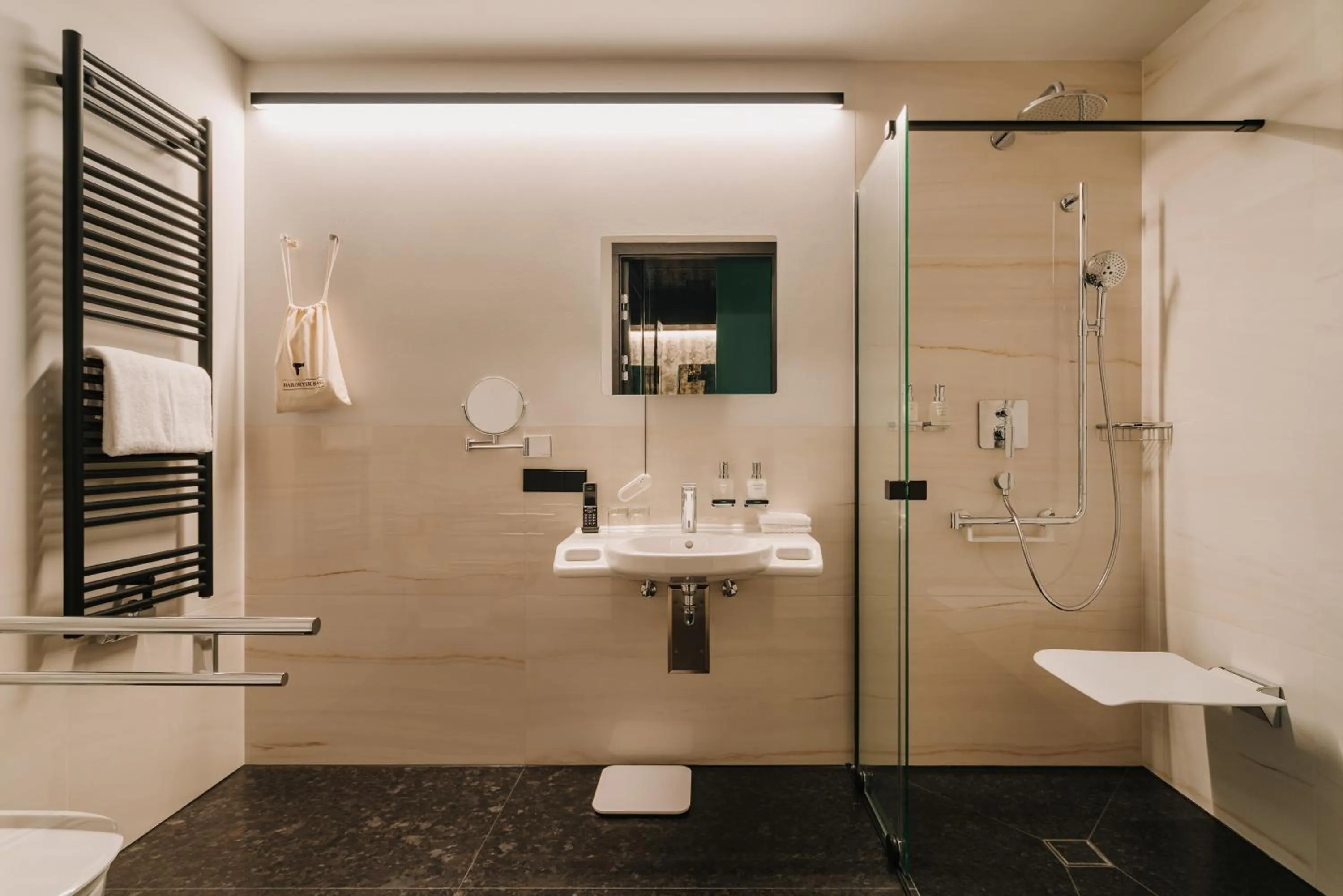 Shower in The Cyrus Hotel