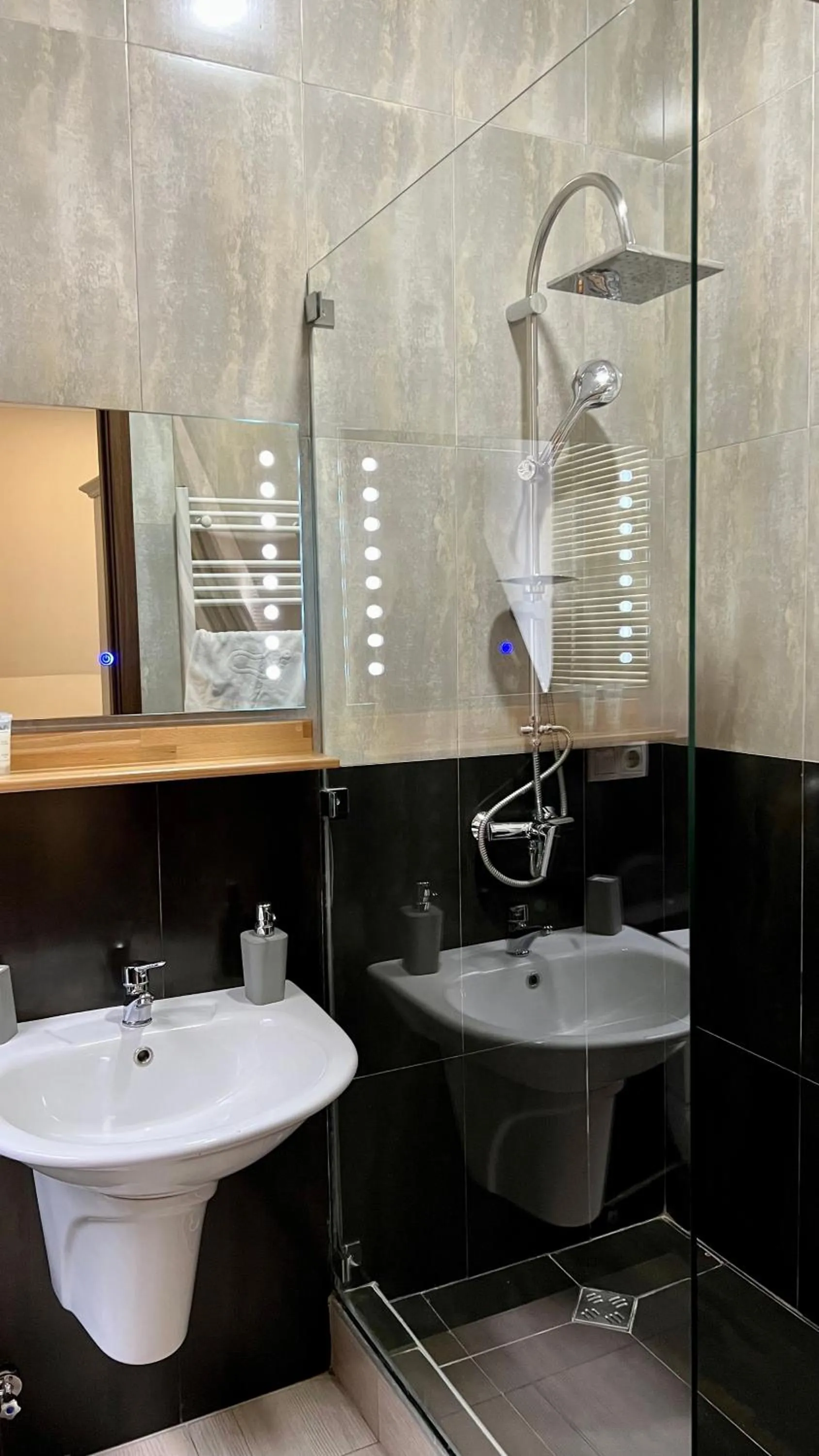 Shower, Bathroom in Point Hotel Tbilisi