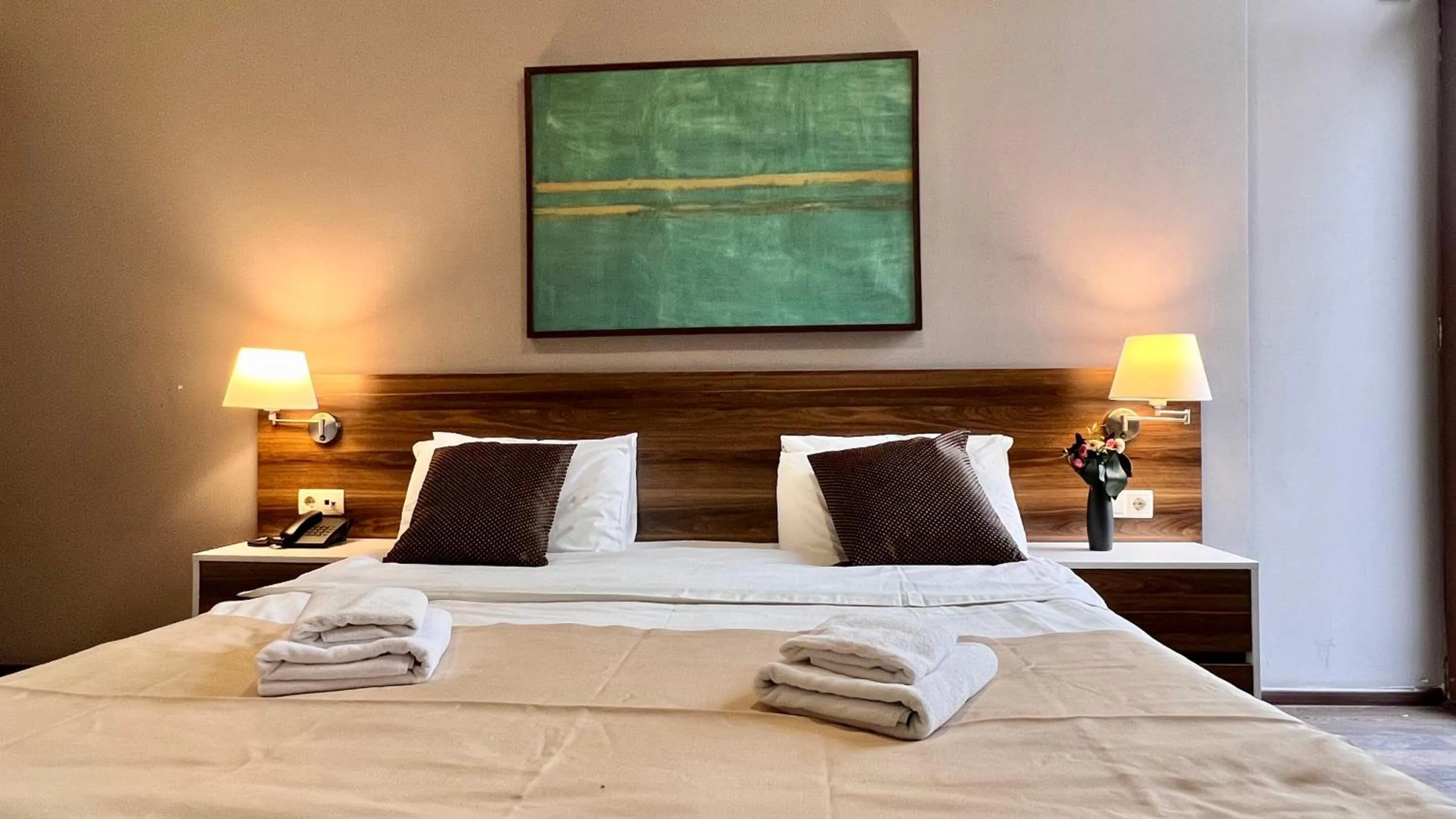 Bed in Point Hotel Tbilisi