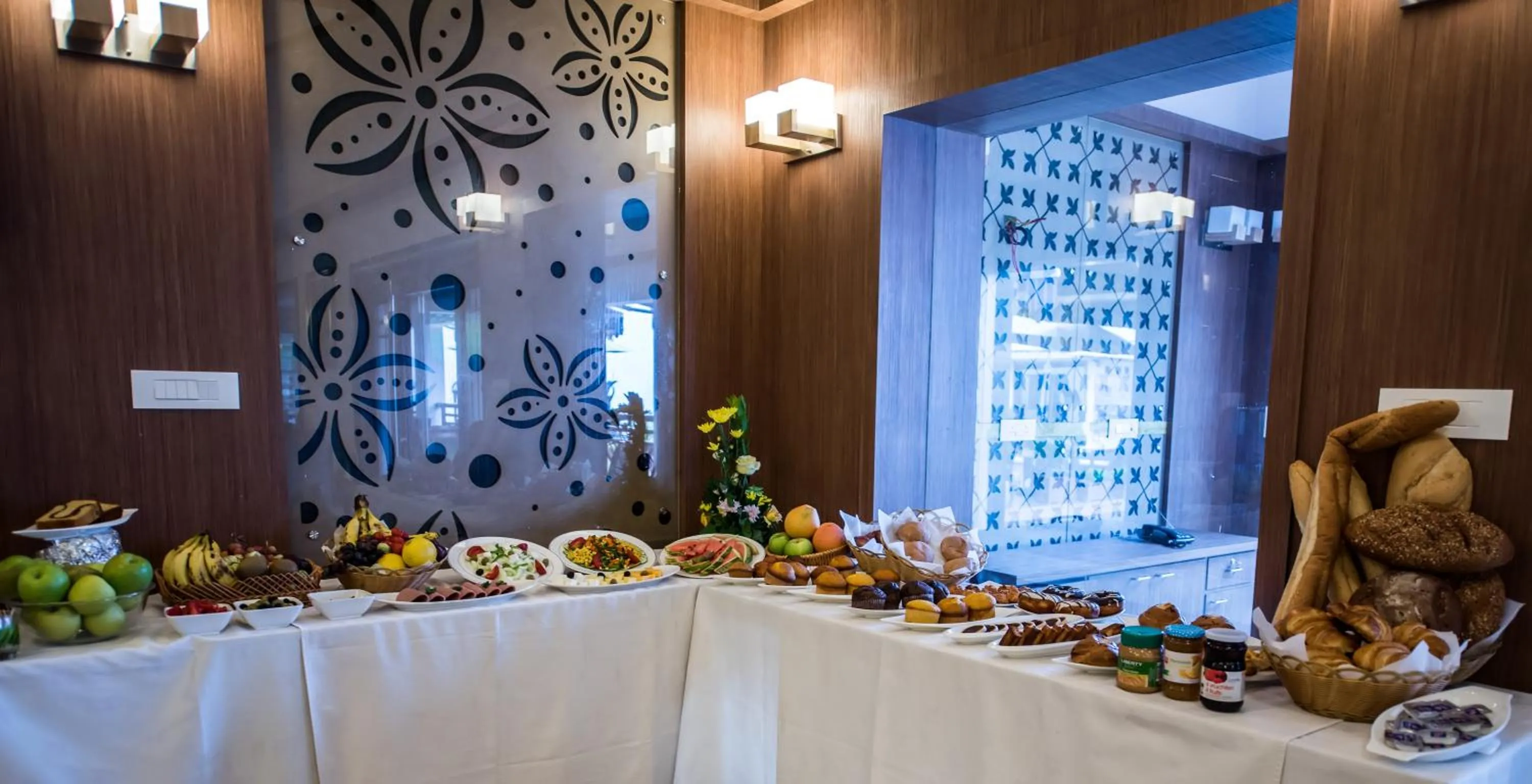 Buffet breakfast in Hotel Lubumbashi