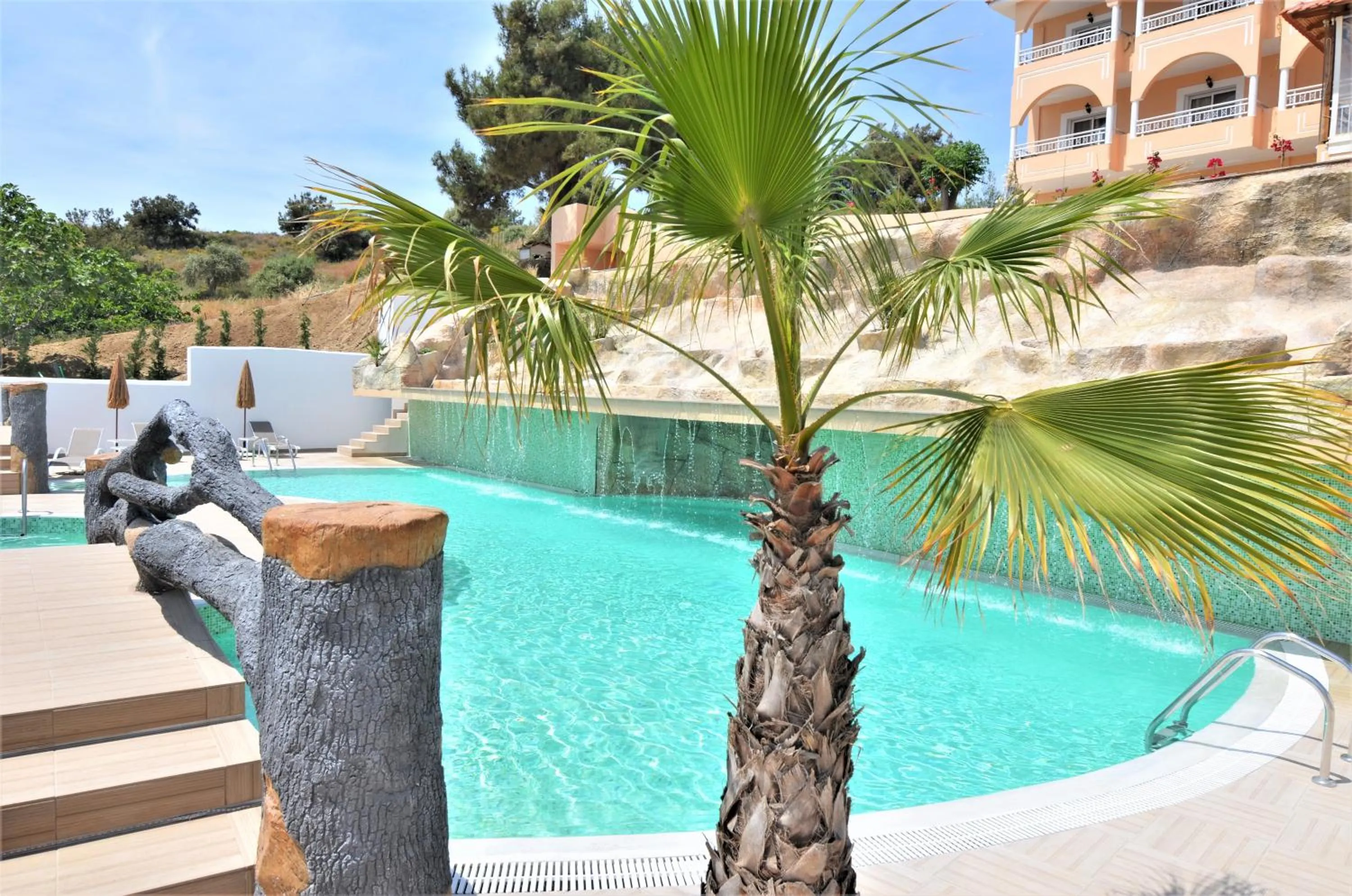 Pool view in Grand Beach Hotel Thassos