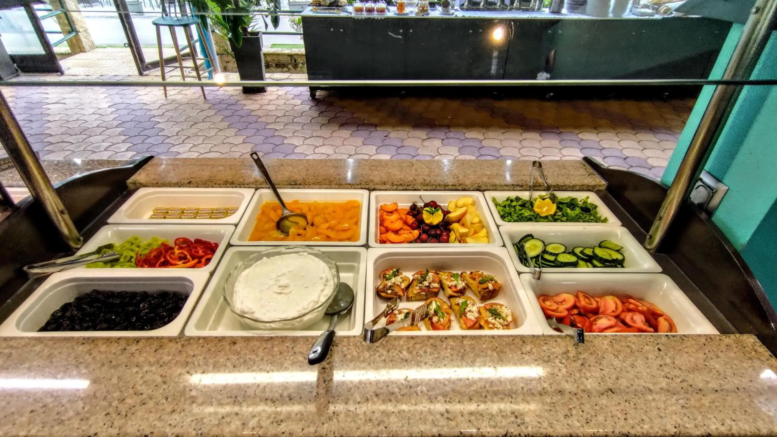 Buffet breakfast in Grand Beach Hotel Thassos