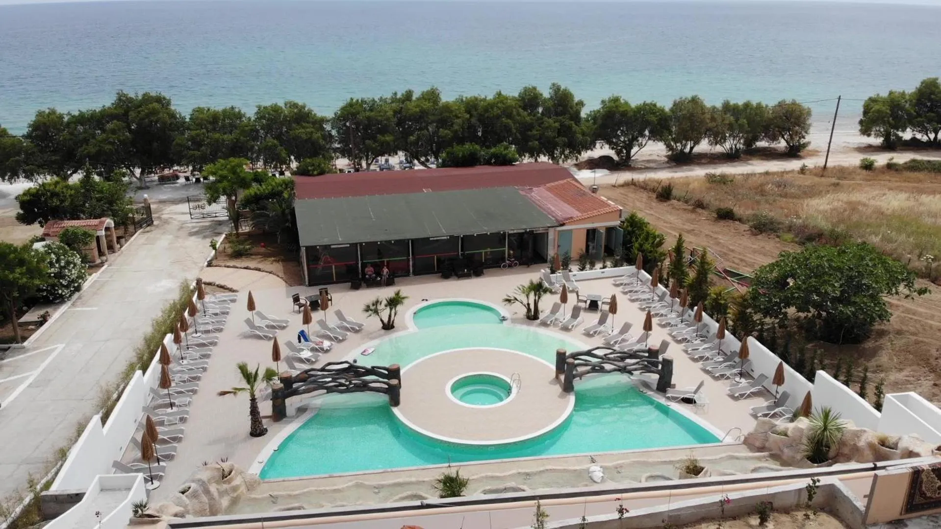 Pool view in Grand Beach Hotel Thassos