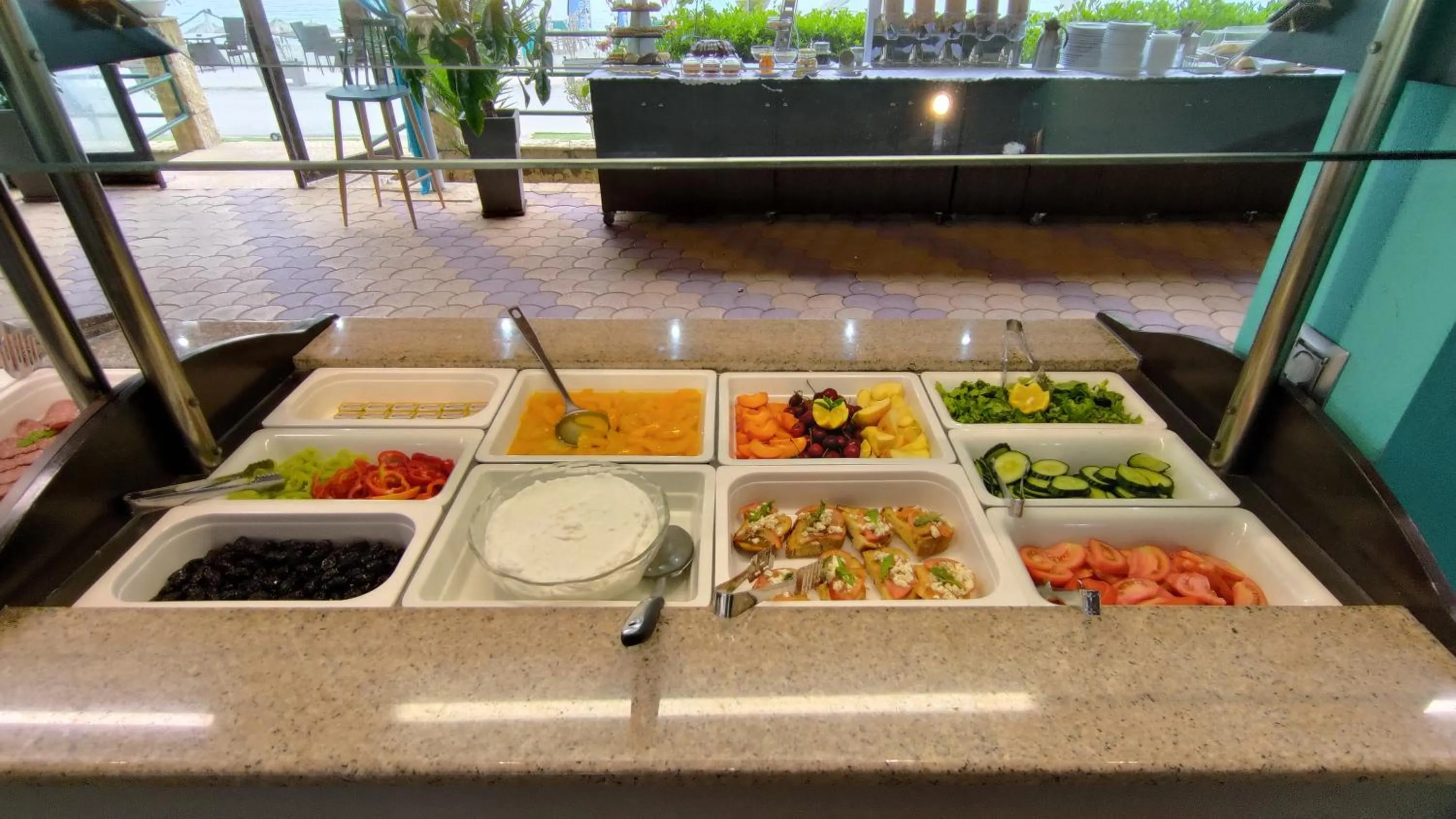 Buffet breakfast in Grand Beach Hotel Thassos