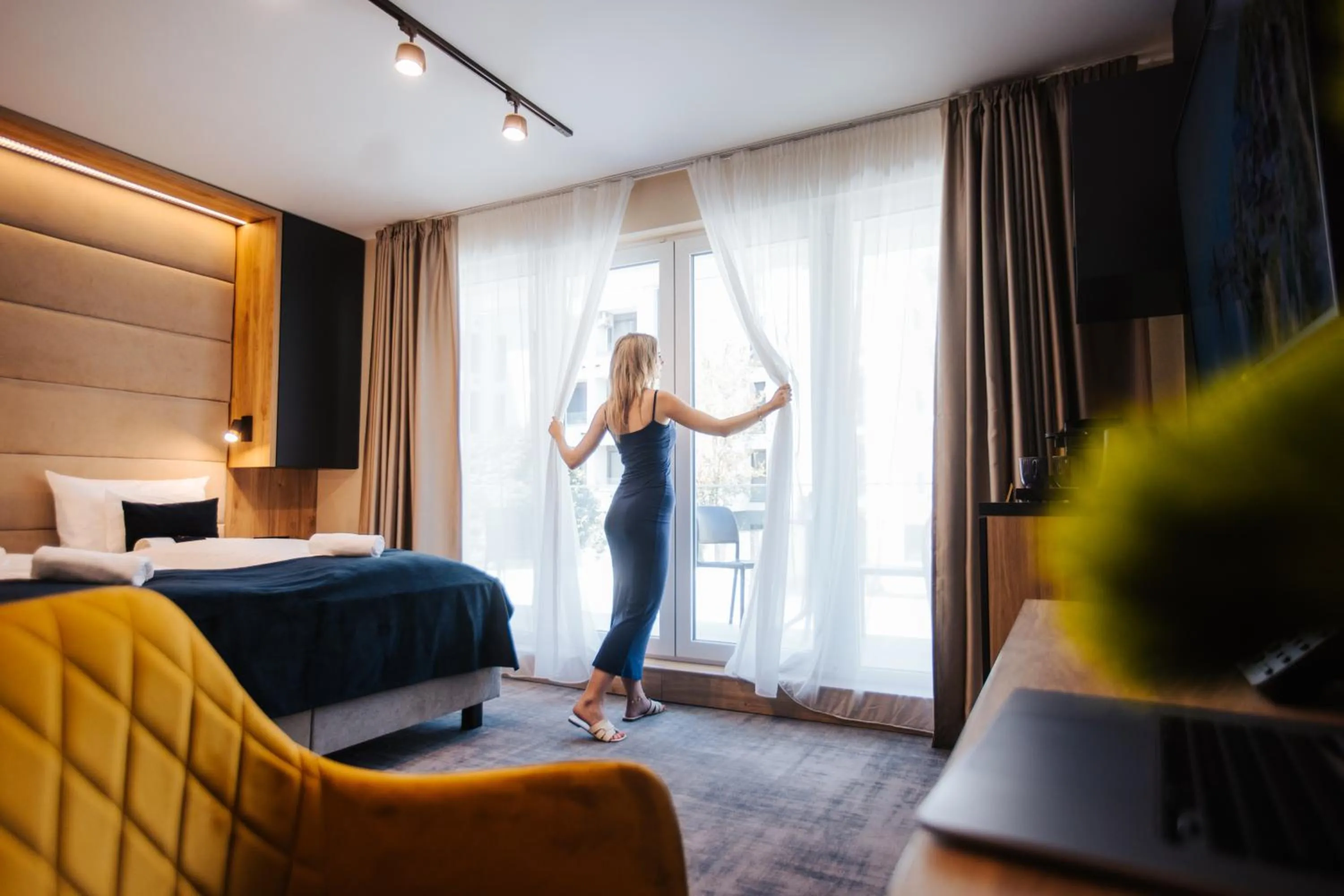 Living room, Bed in Hotel Auris