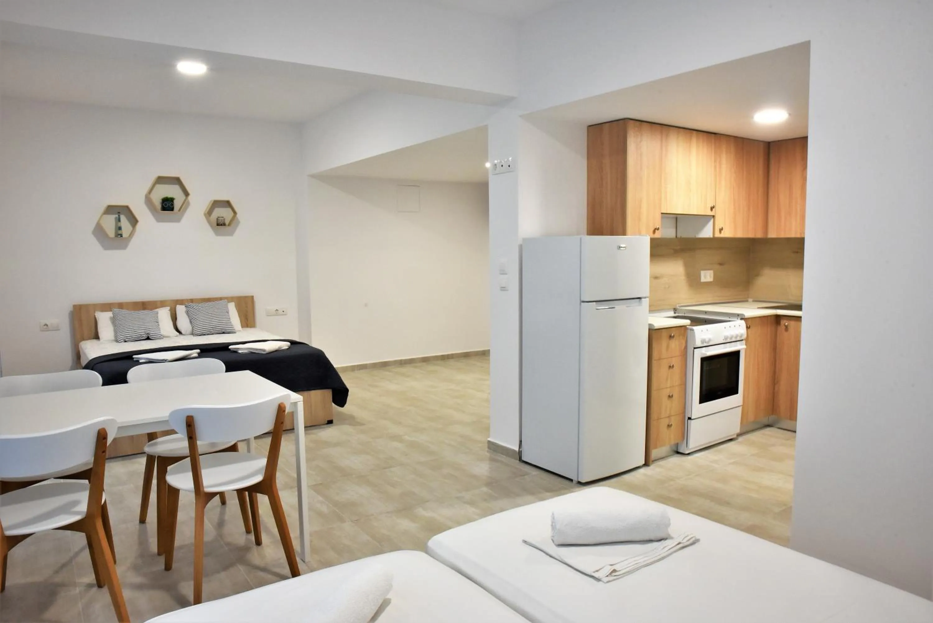Kitchen or kitchenette in Telhinis Hotel & Apartments