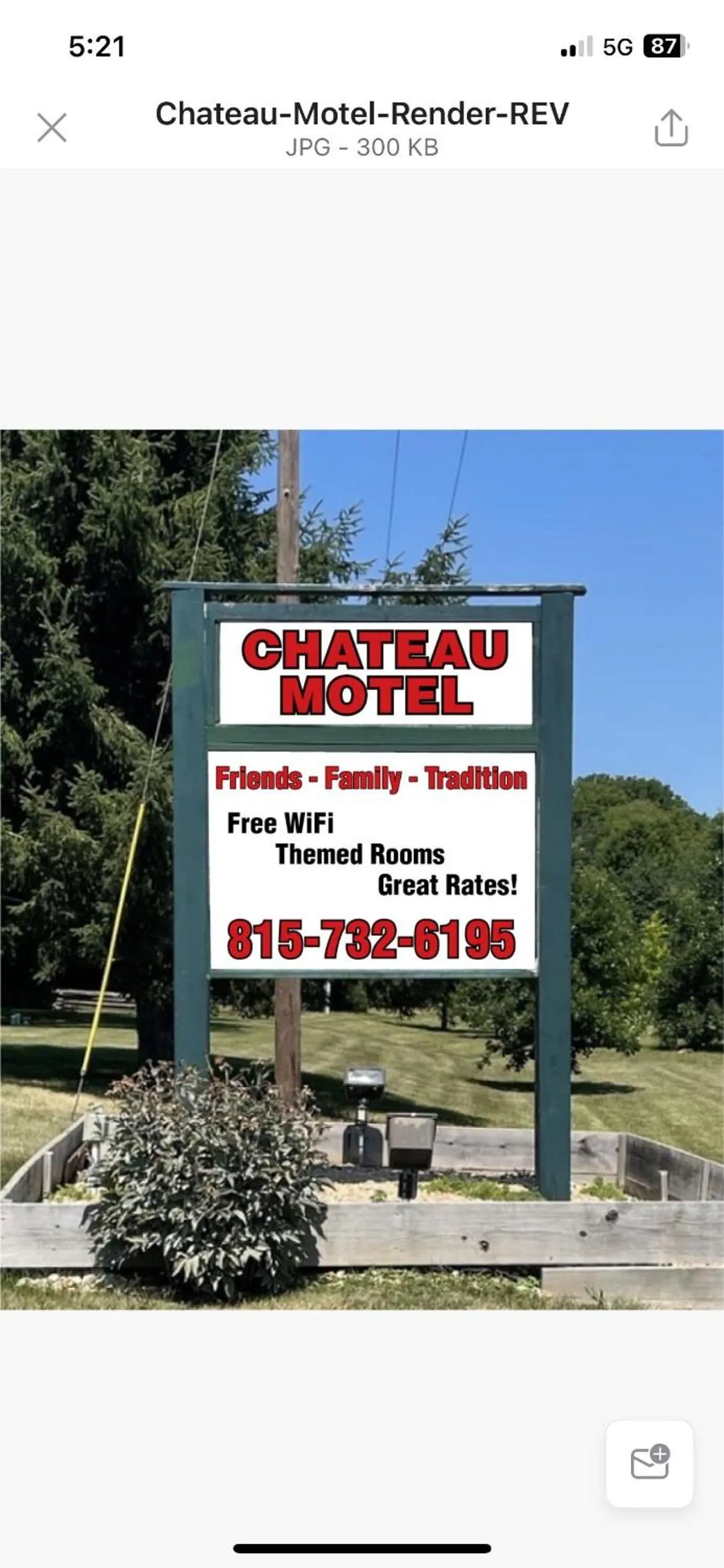 Logo/Certificate/Sign in Chateau Lodge