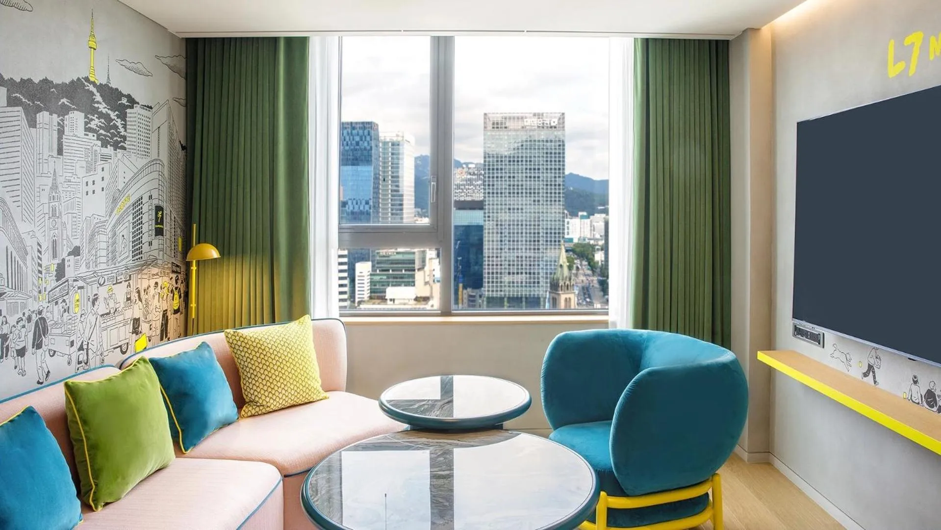 Living room in L7 MYEONGDONG by LOTTE HOTELS