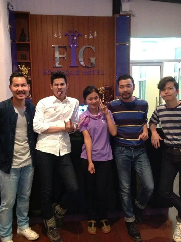 group of guests in FIG Boutique Hotel