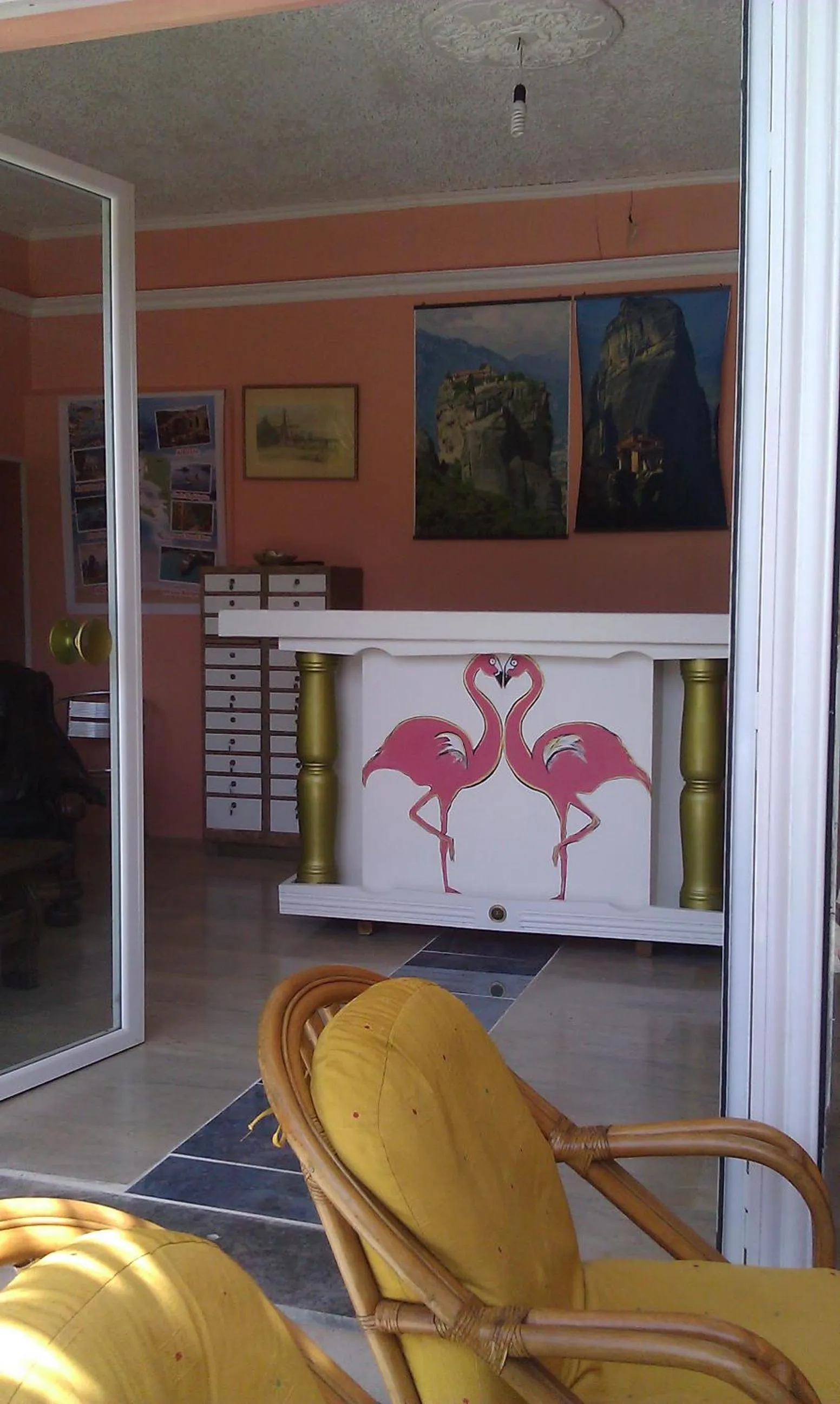 Lobby or reception in Flamingo Apartments Moraitika Corfu