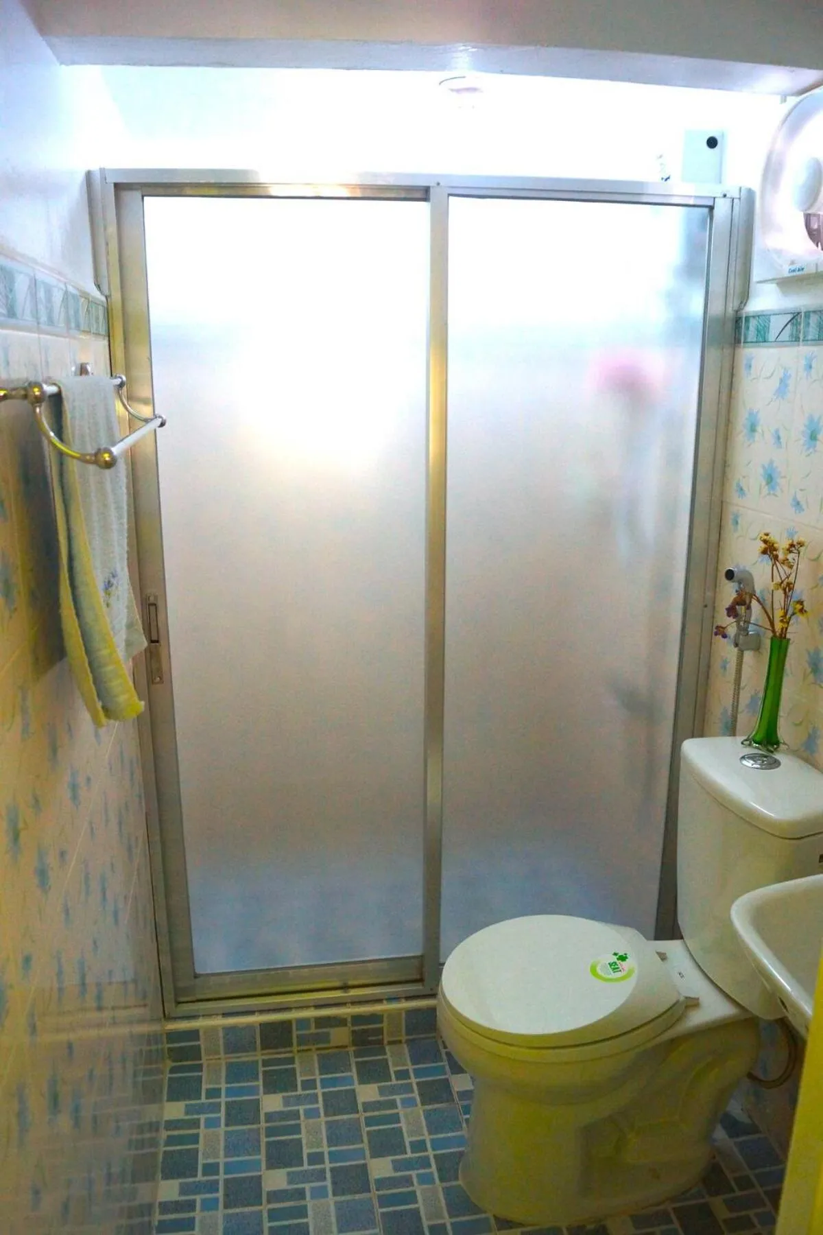 Shower in Madie's Place B&B with Private Pool in Santa Rosa near Enchanted Kingdom