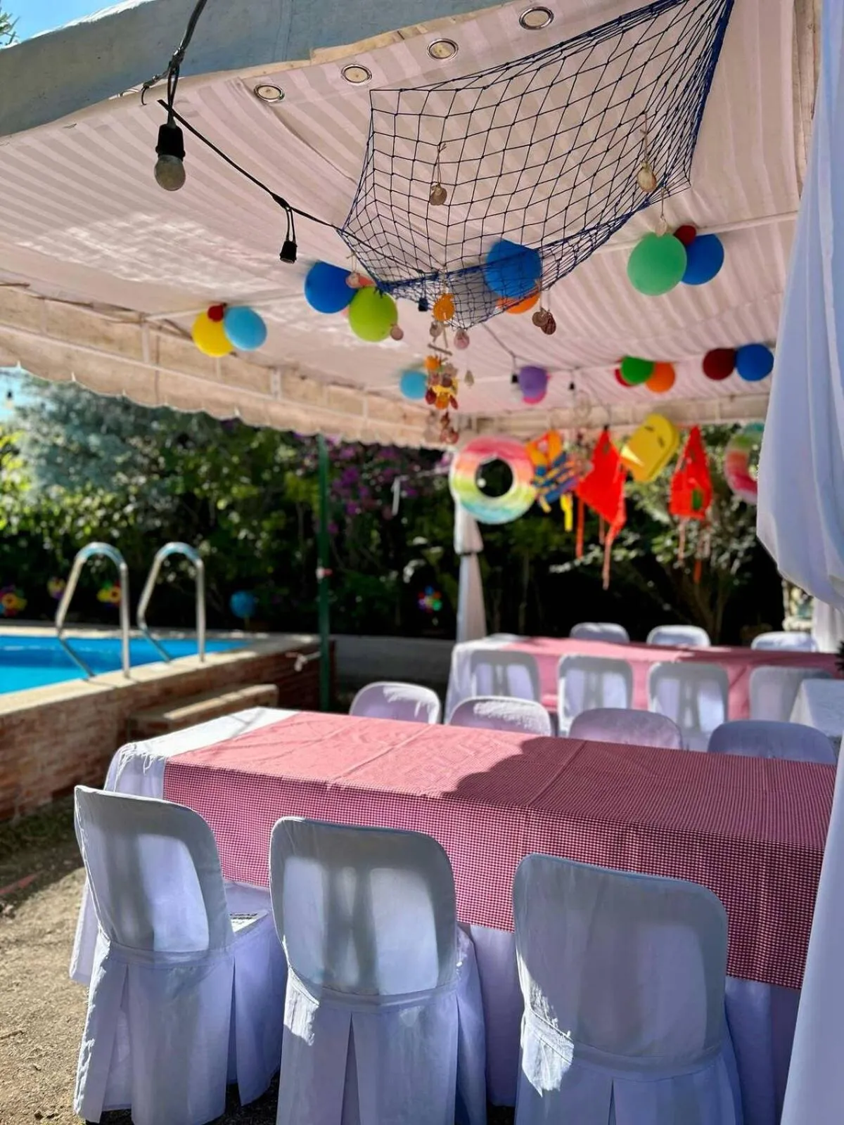 Patio in Madie's Place B&B with Private Pool in Santa Rosa near Enchanted Kingdom