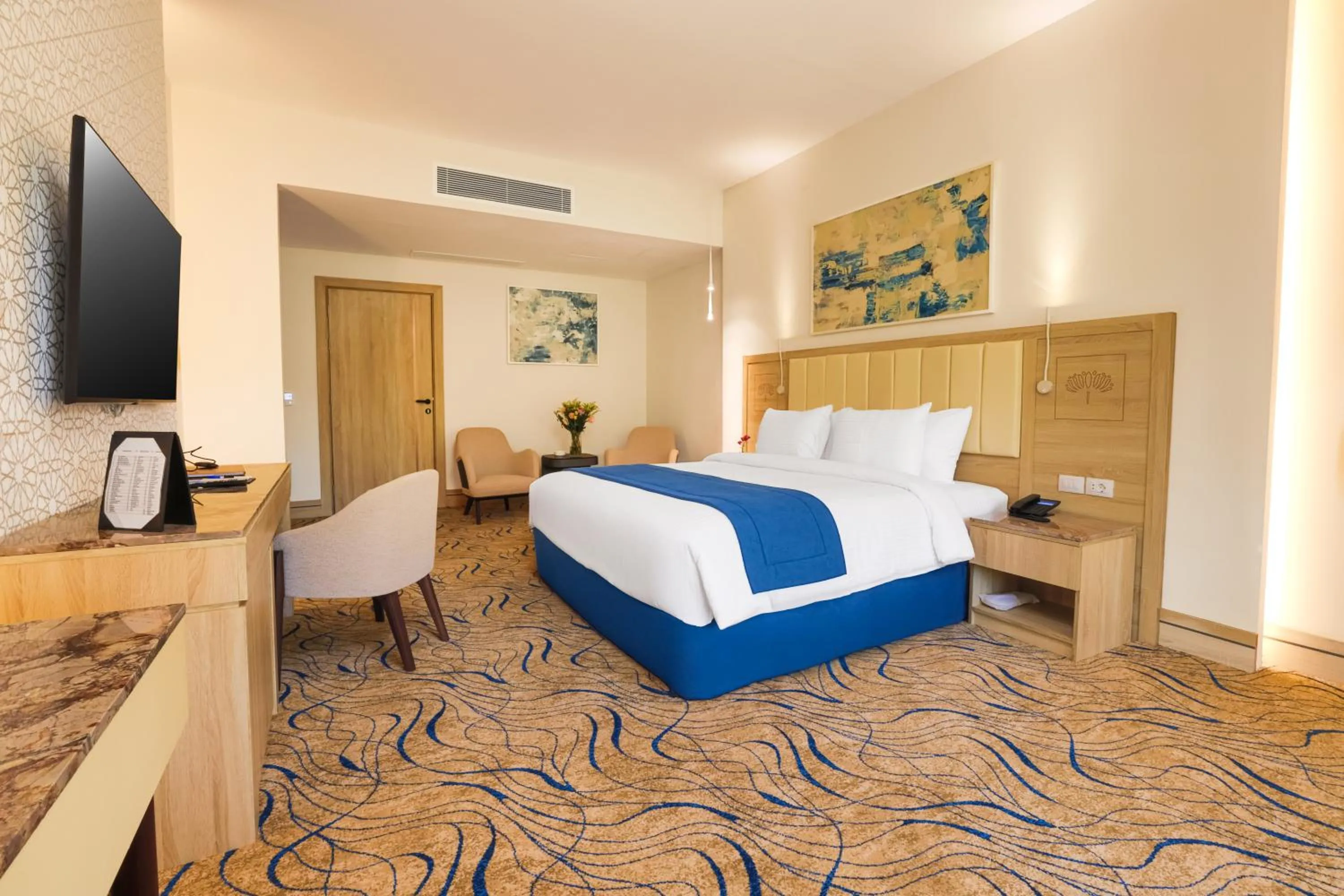 Bed in Helnan Antoniades Palace Hotel