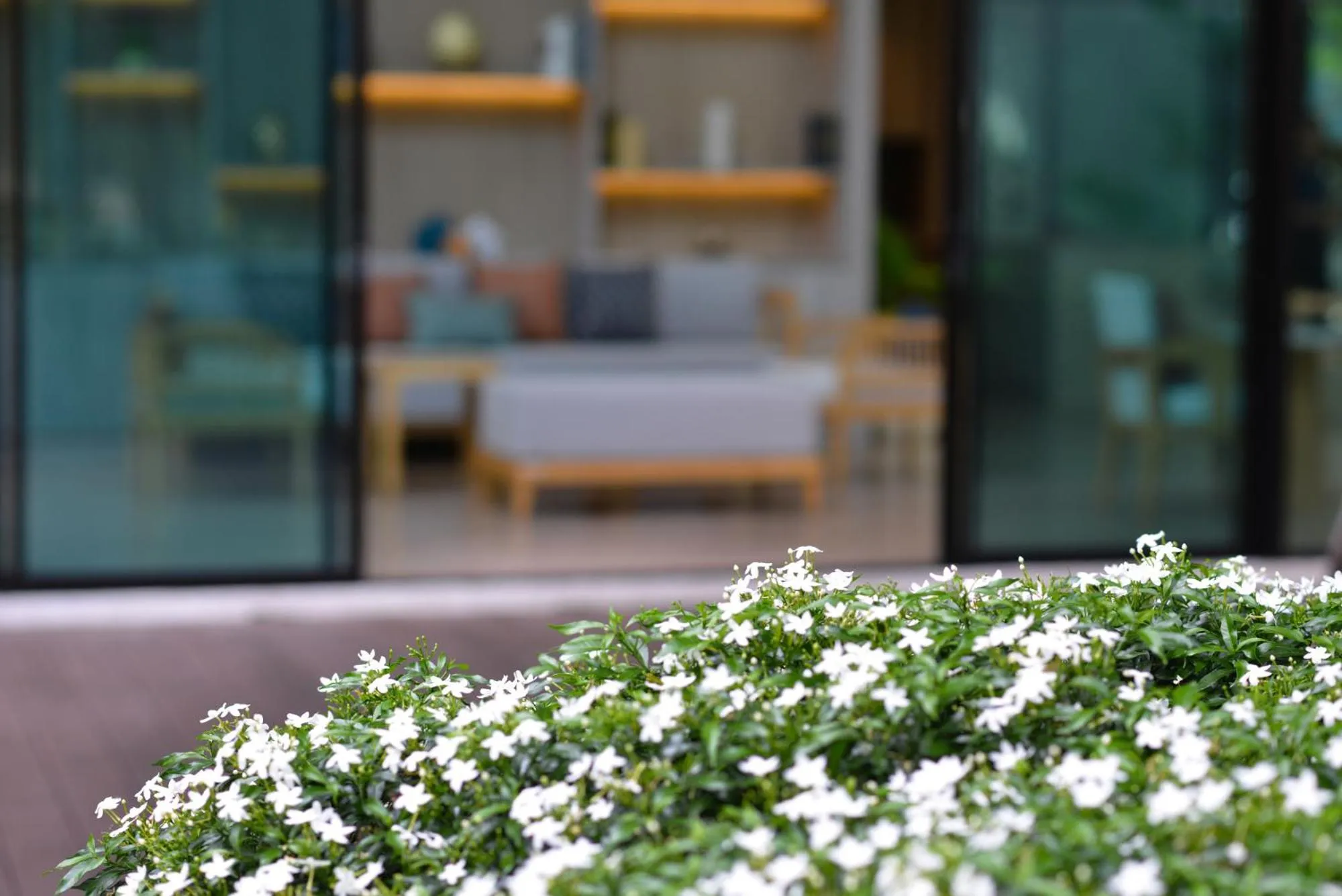 Seating area in SENS Hotel