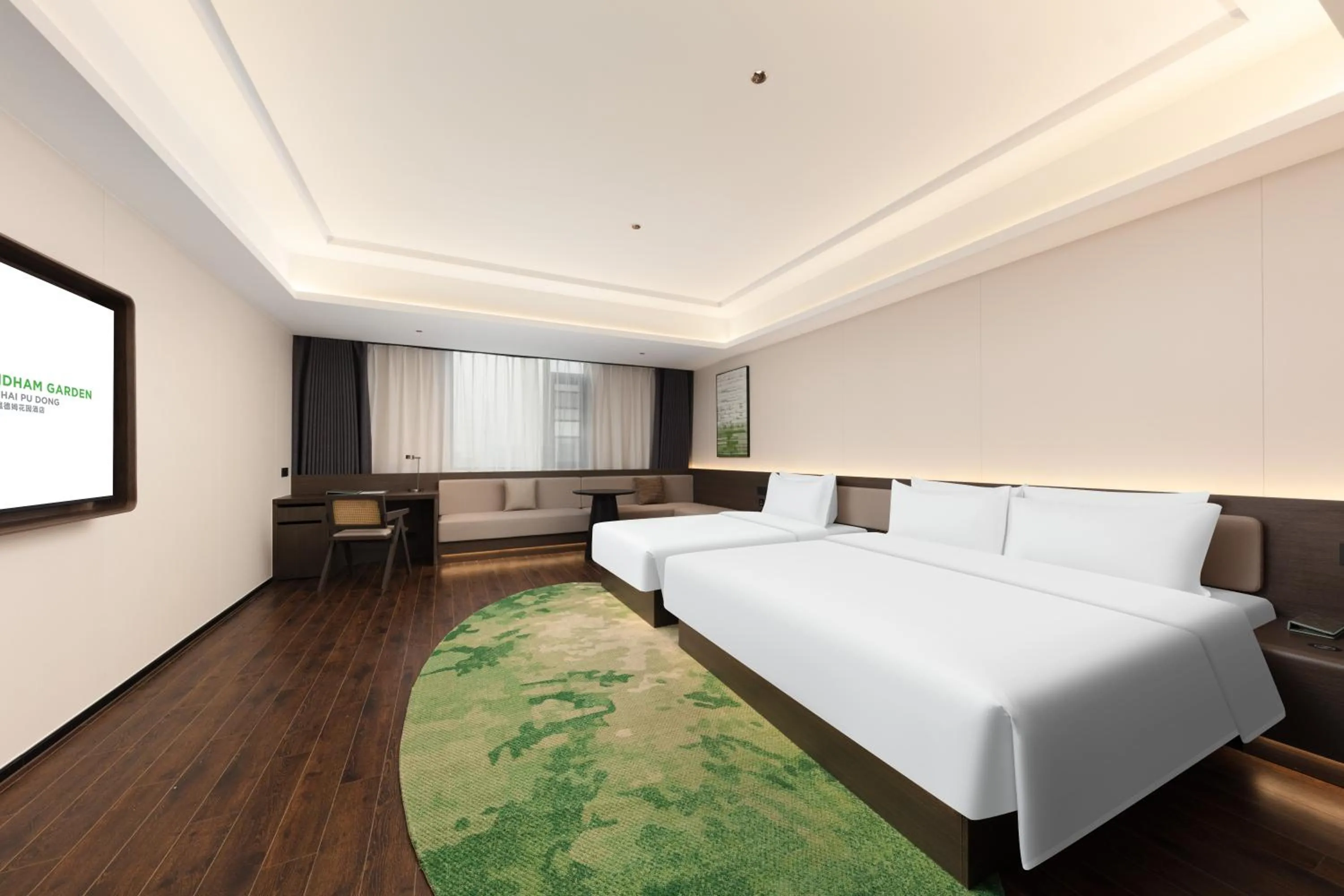 Photo of the whole room, Bed in 上海浦东温德姆花园酒店 Wyndham Garden Shanghai Pudong