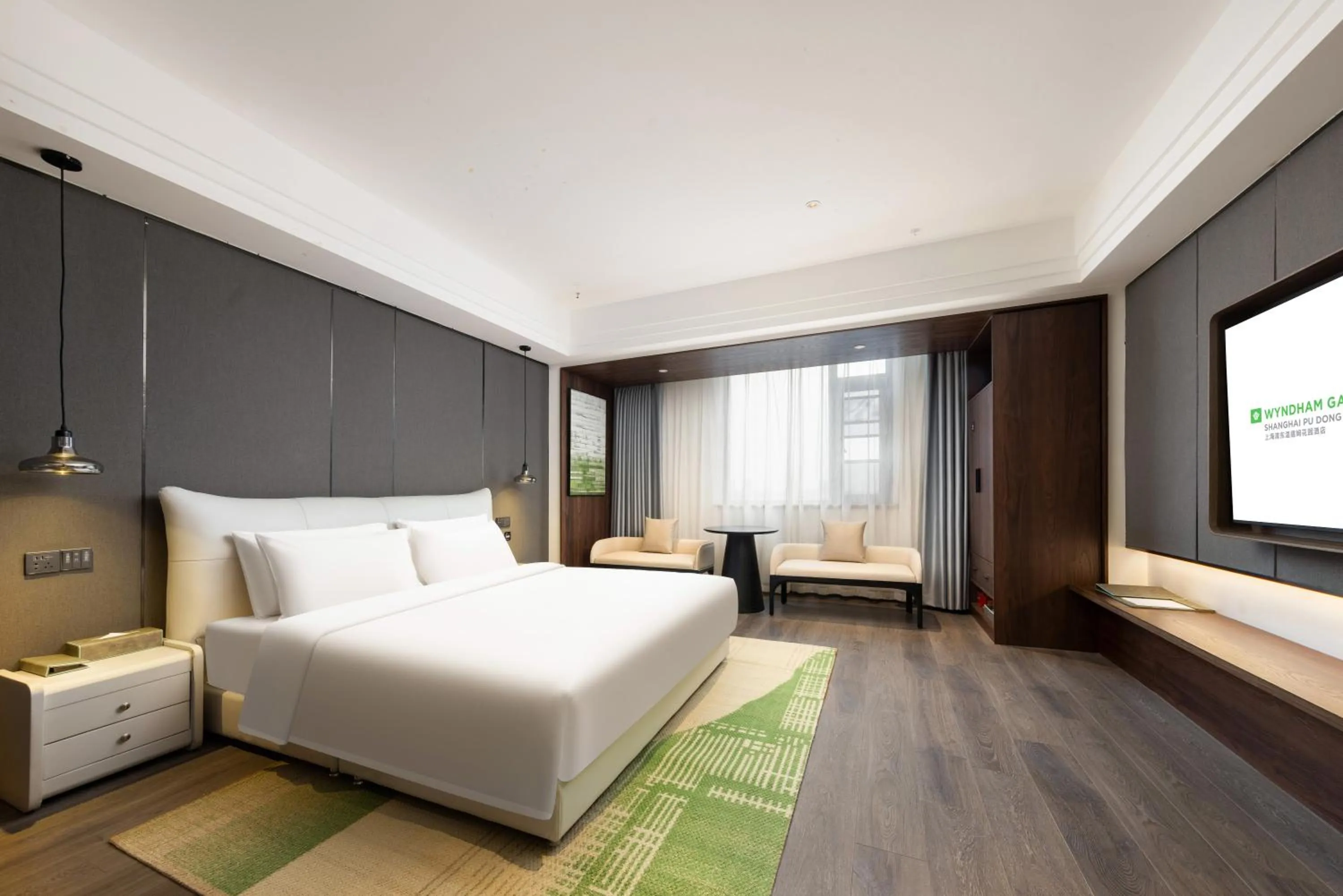Photo of the whole room, Bed in 上海浦东温德姆花园酒店 Wyndham Garden Shanghai Pudong