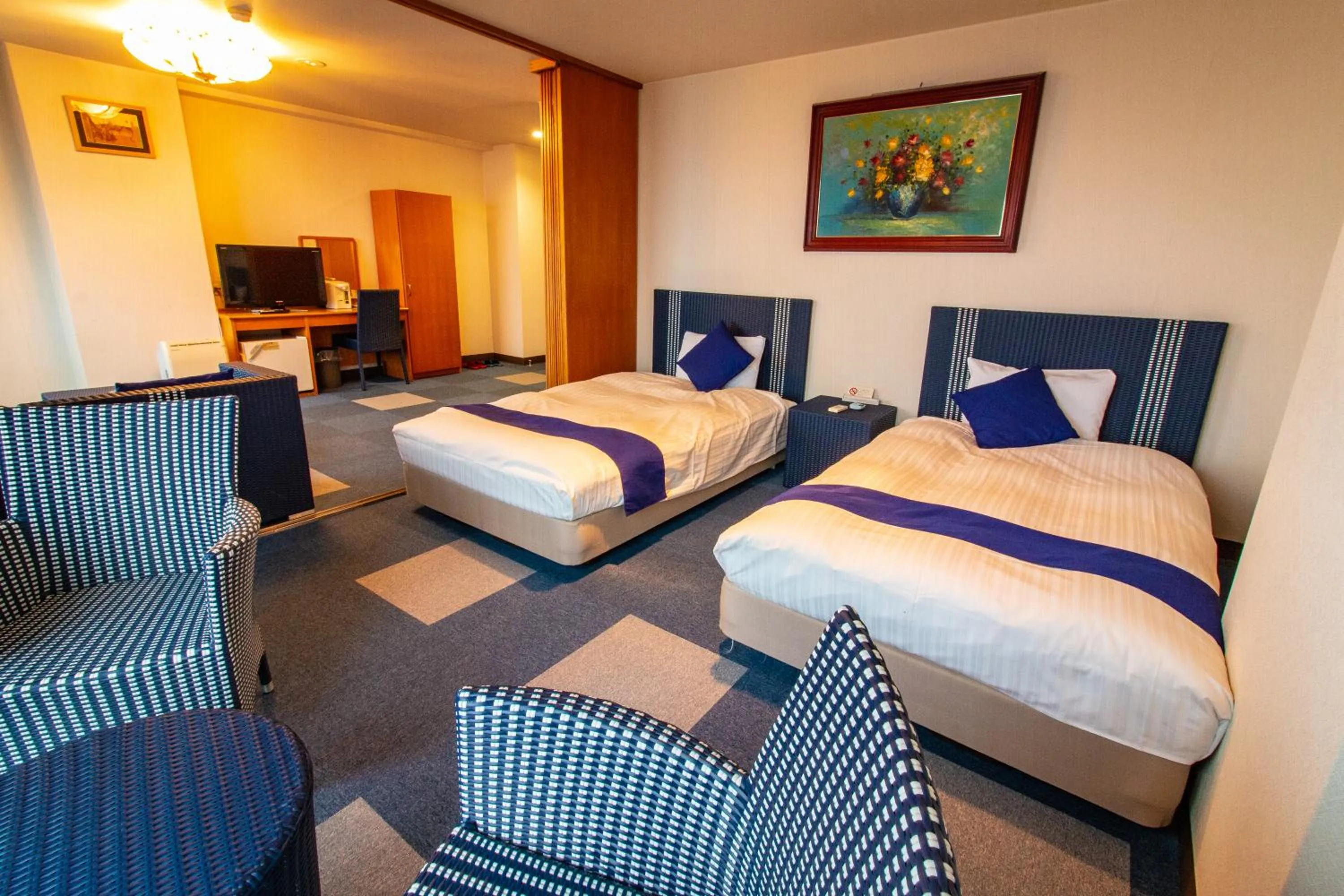 Bed in SPA Inn Shirahama