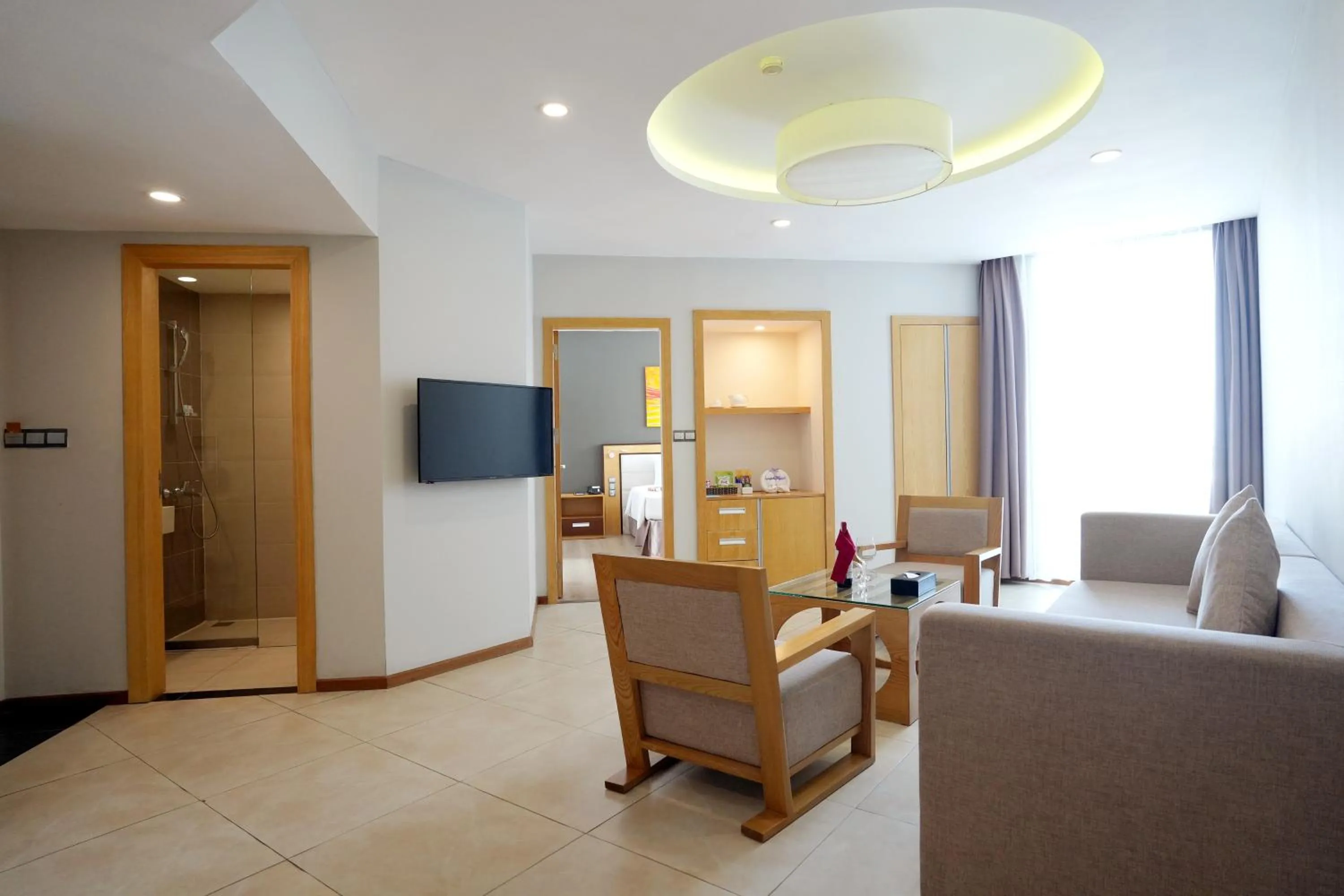 Bed in Dragon Sea Hotel