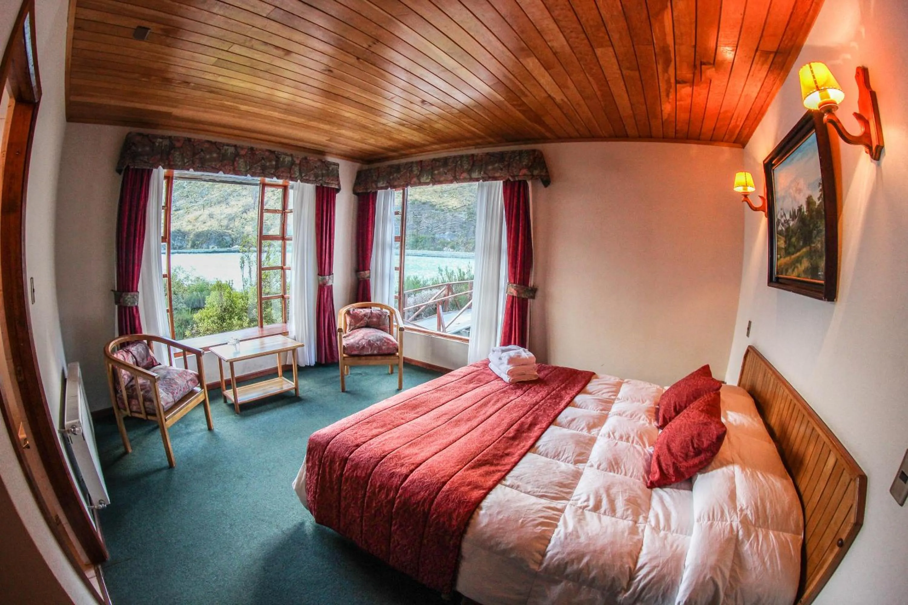 Bed in Hostería Pehoe