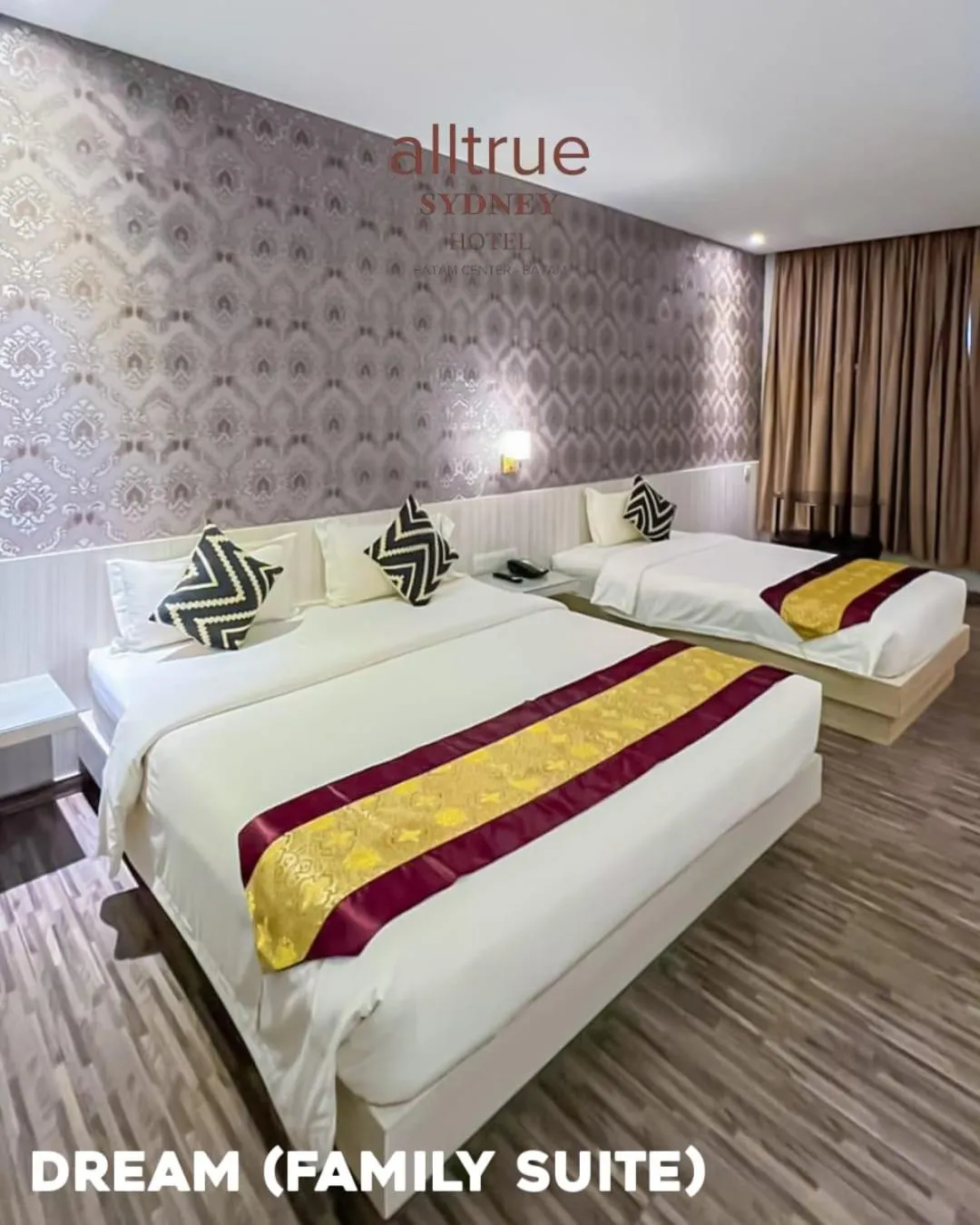 Bed in Alltrue Sydney Hotel Batam Center