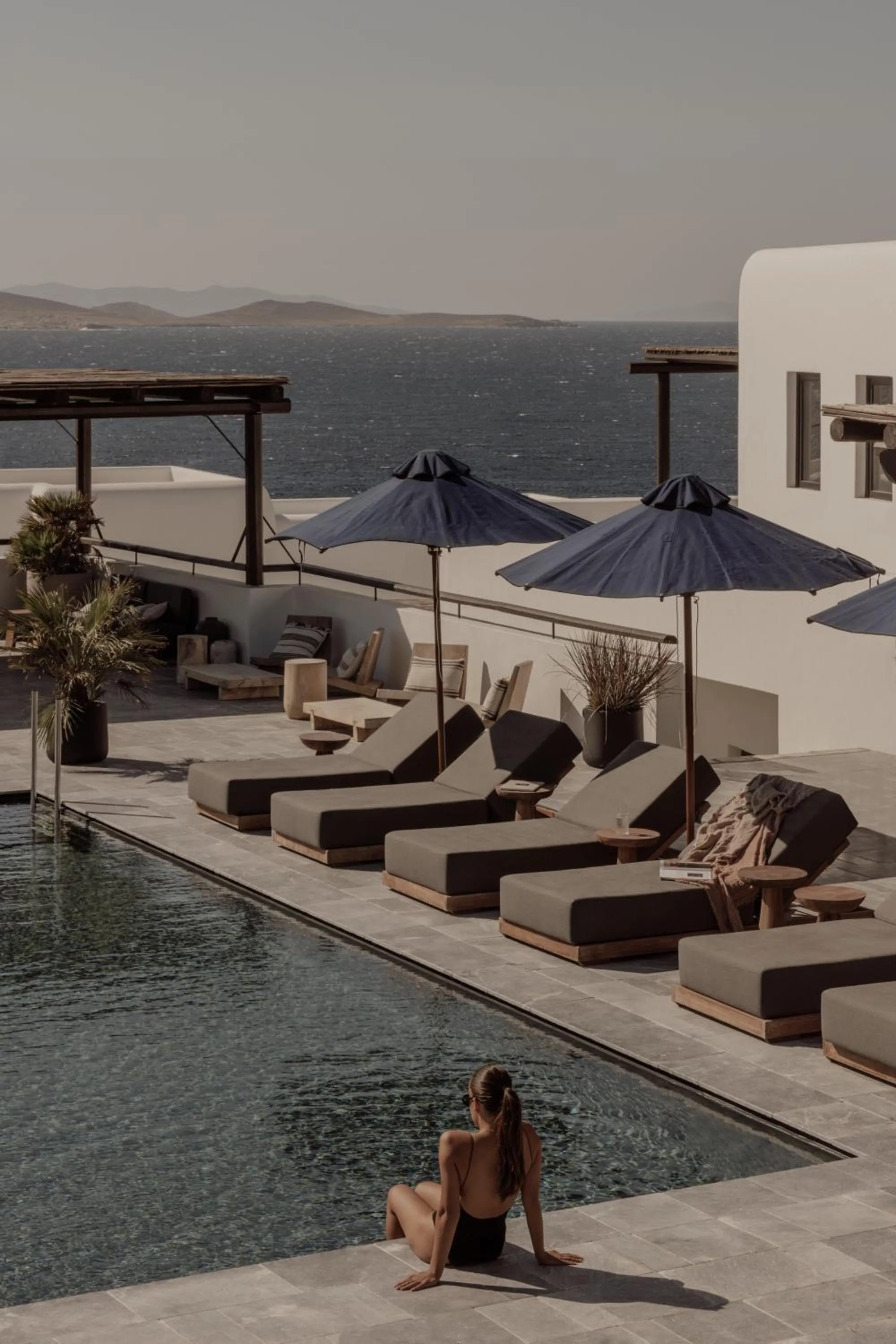Pool view in ananea Mykonos - Adults Only