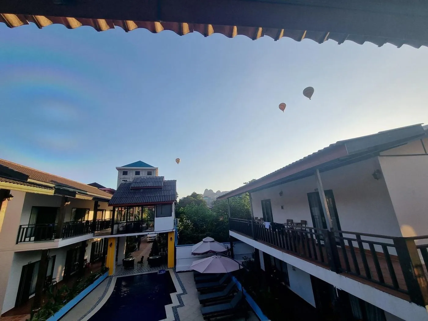Balcony/Terrace in Vangvieng Night Market Resort
